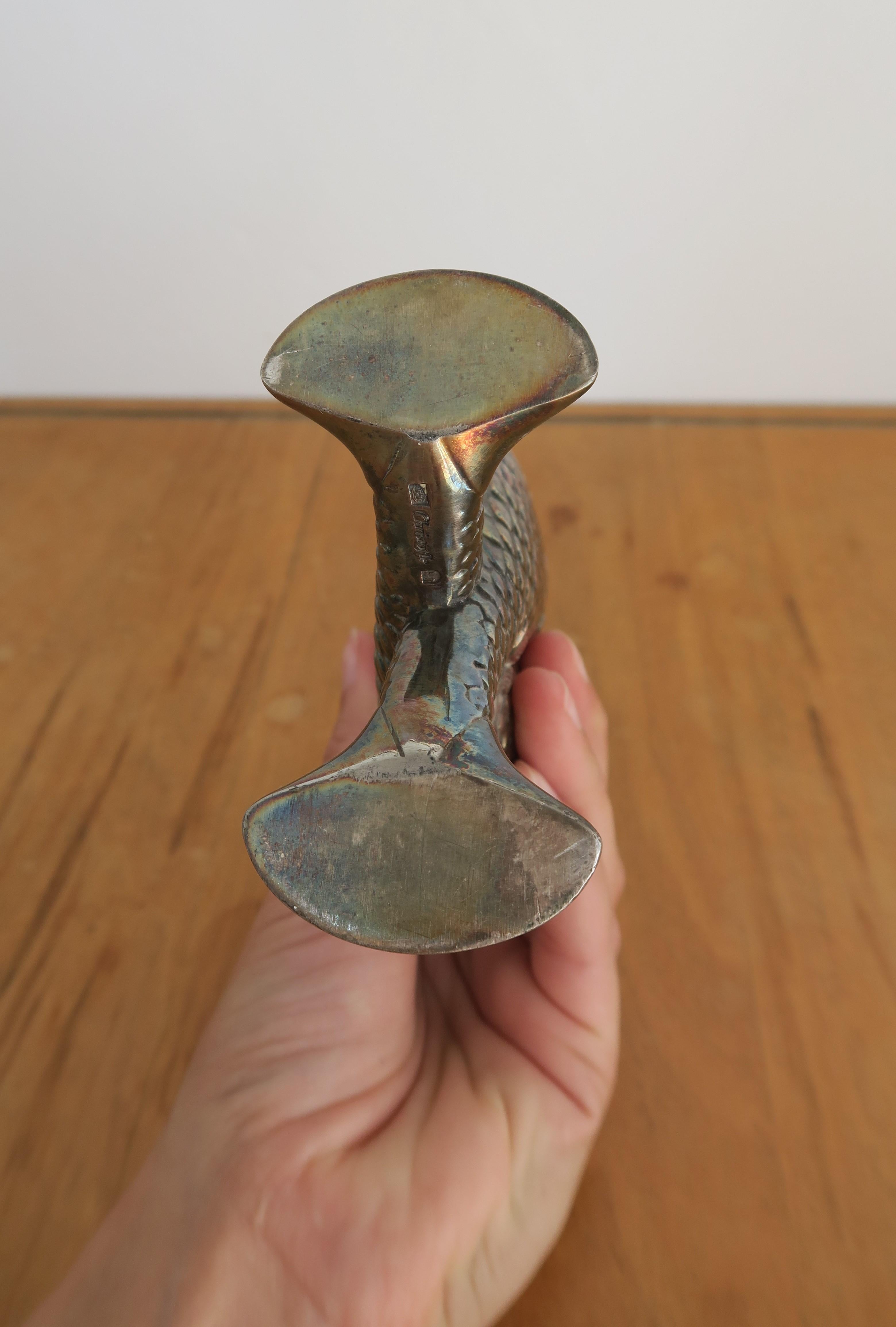 Art Nouveau Twin Fish 'Pisces' Silver Vase by French Manufacturer Christofle