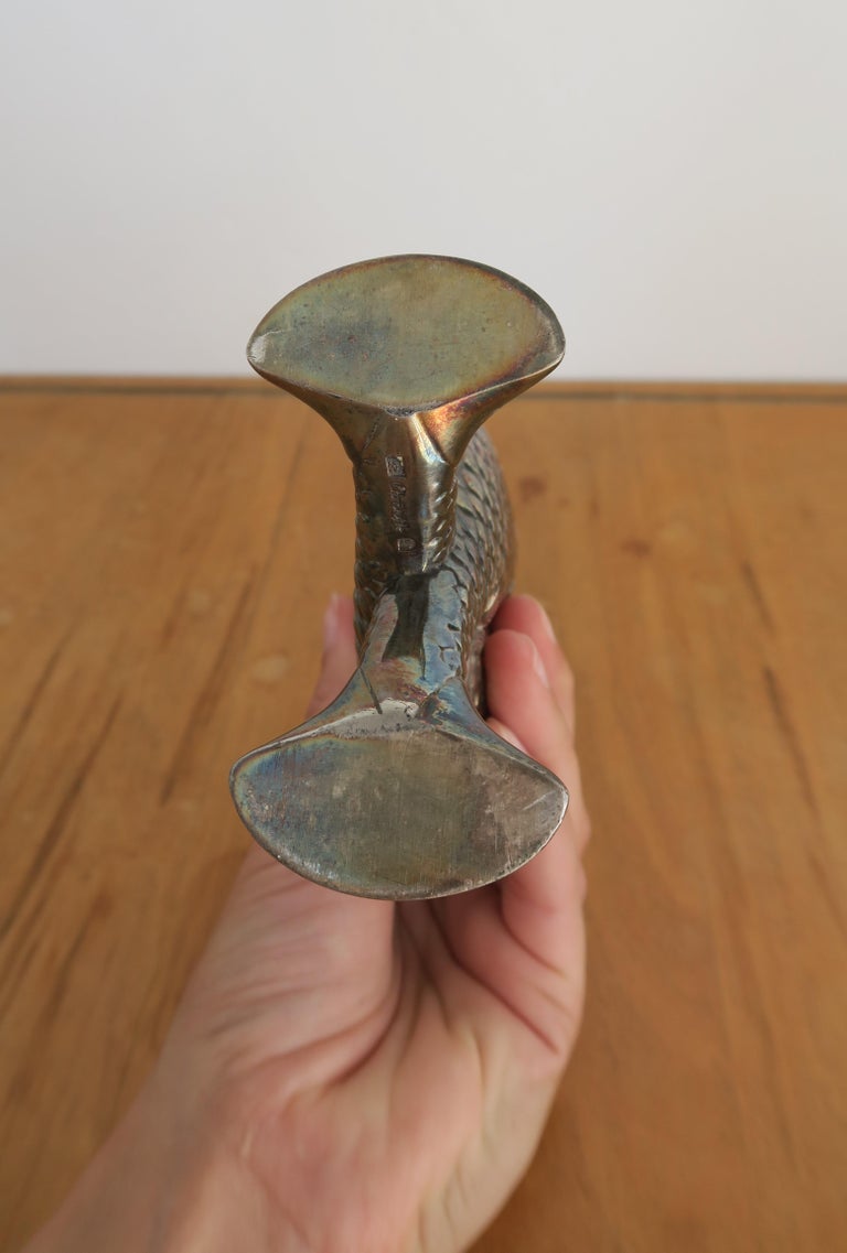 Twin Fish 'Pisces' Silver Vase by French Manufacturer Christofle