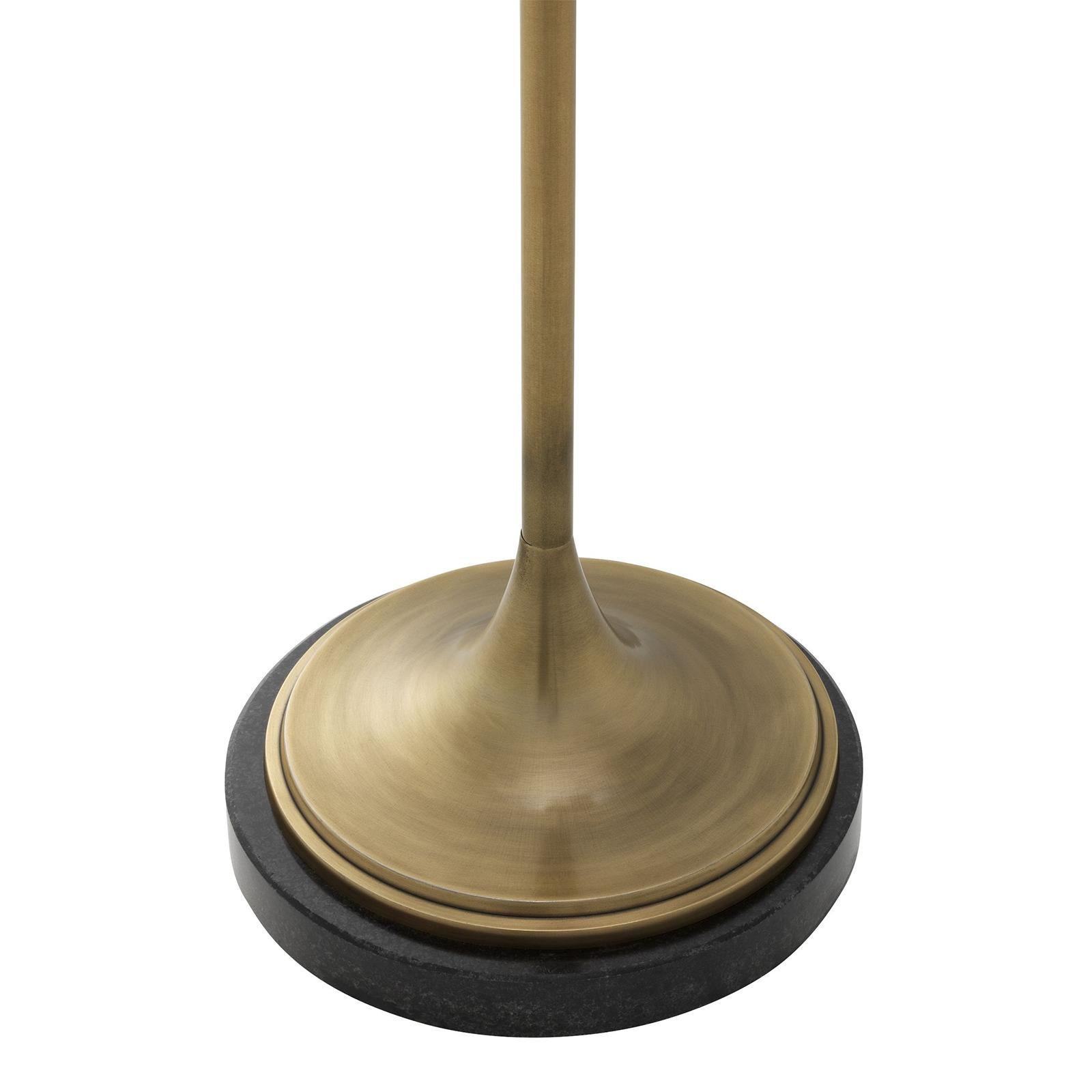Indian Twin Floor Lamp in Antique Brass or Nickel Finish For Sale