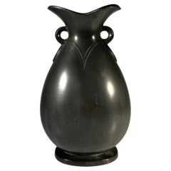 Twin Handled Vase, Just Andersen Of Denmark Disko Metalware 1930 Art Deco #1556