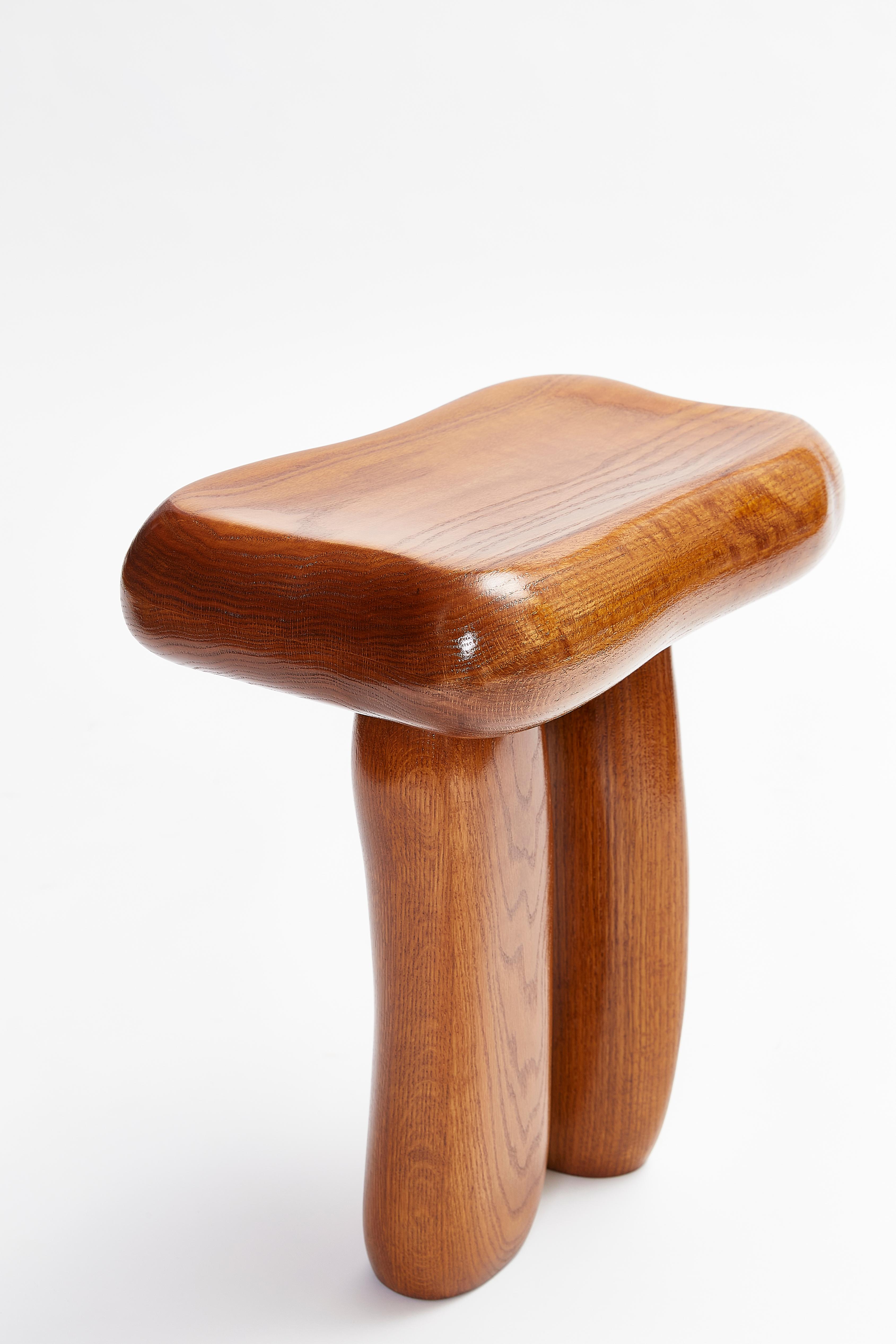 Twin I Stool by The Stone by the Door (American Oak version) For Sale 1