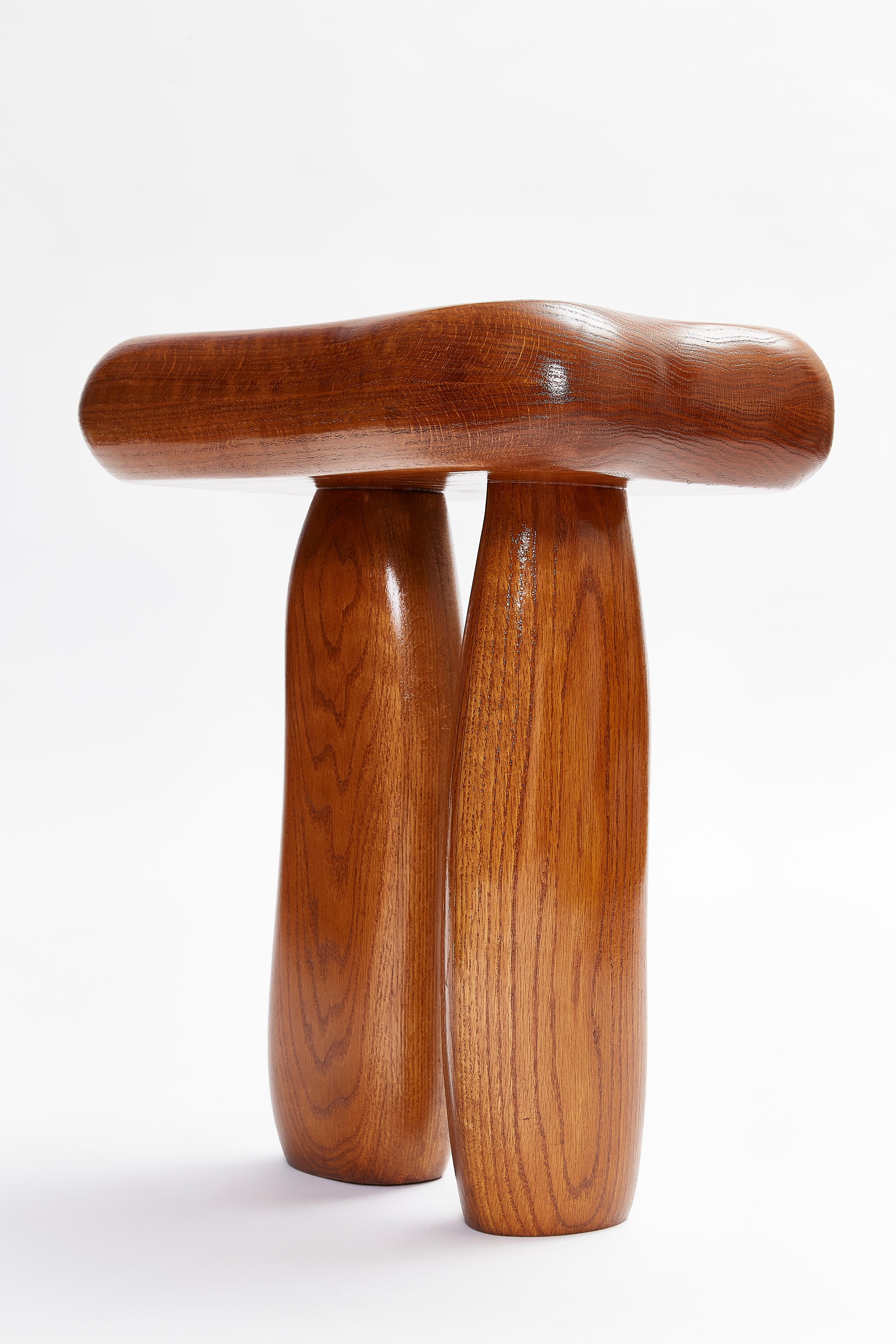 Moroccan Twin I Stool by The Stone by the Door (American Oak version) For Sale