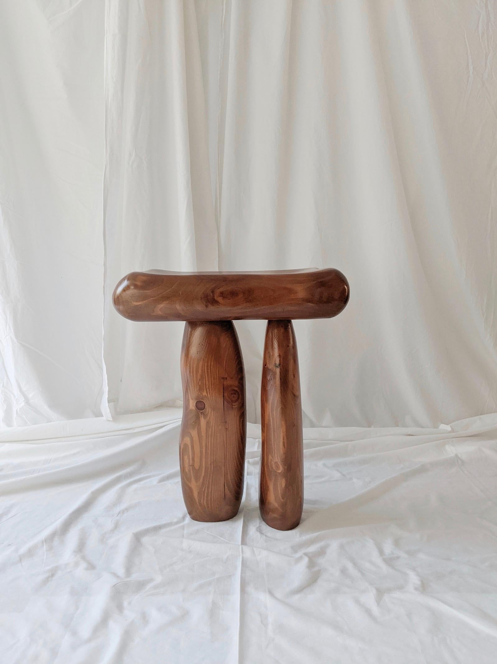 Twin I Stool by The Stone by the Door (American Oak version) For Sale 3
