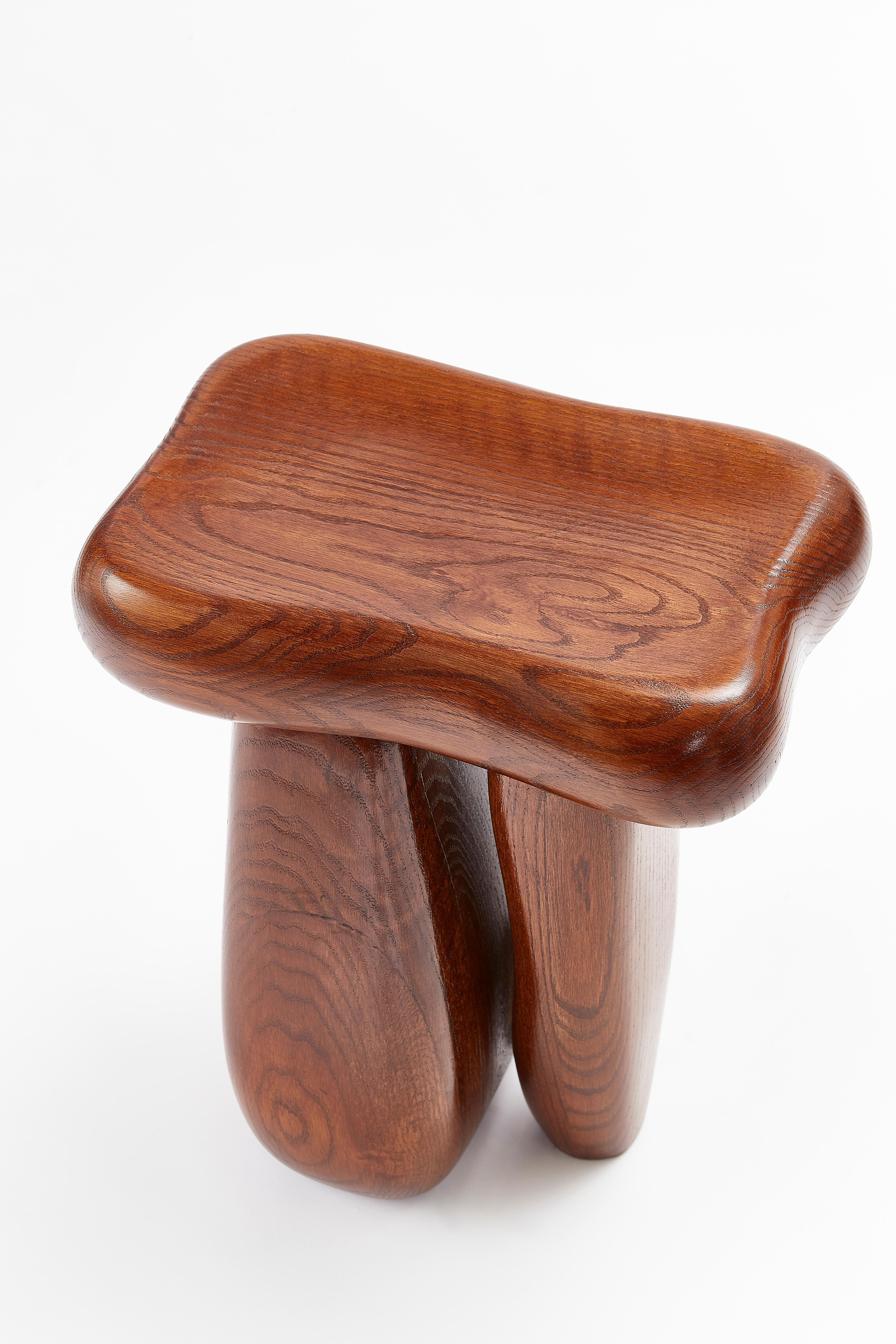 Moroccan Twin II Stool by The Stone by the Door (American Oak version) For Sale