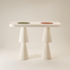 Table console Twin No. 1 en Jesmonite par Perler