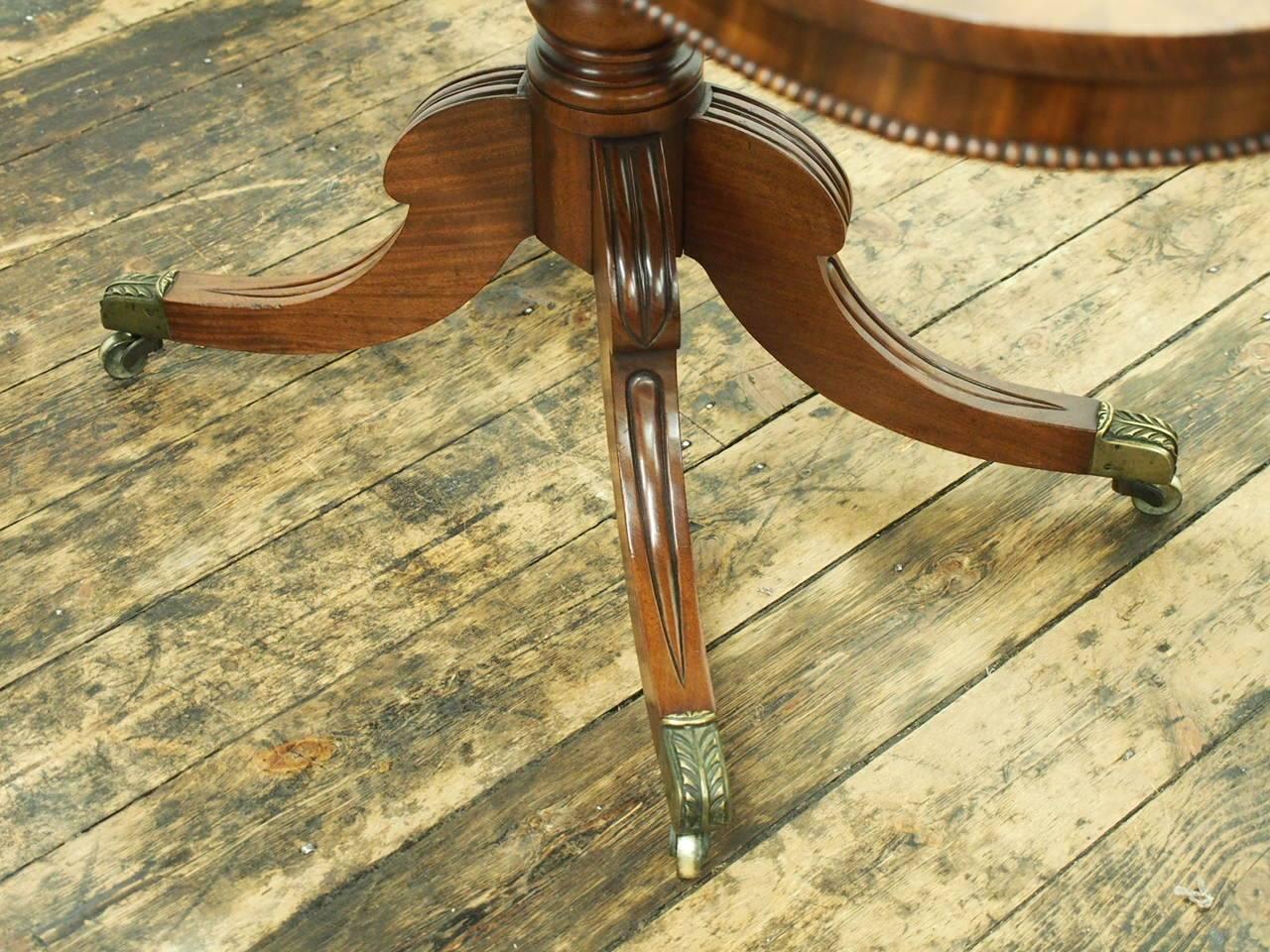 Scottish Twin Pillar Dining Table Attributed to William Trotter, circa 1815 For Sale