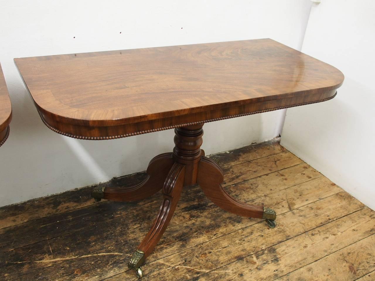 Twin Pillar Dining Table Attributed to William Trotter, circa 1815 For Sale 3