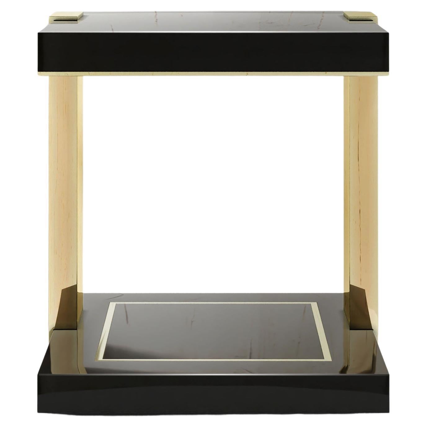Twin Polished Bronze Side Table by Palena Furniture