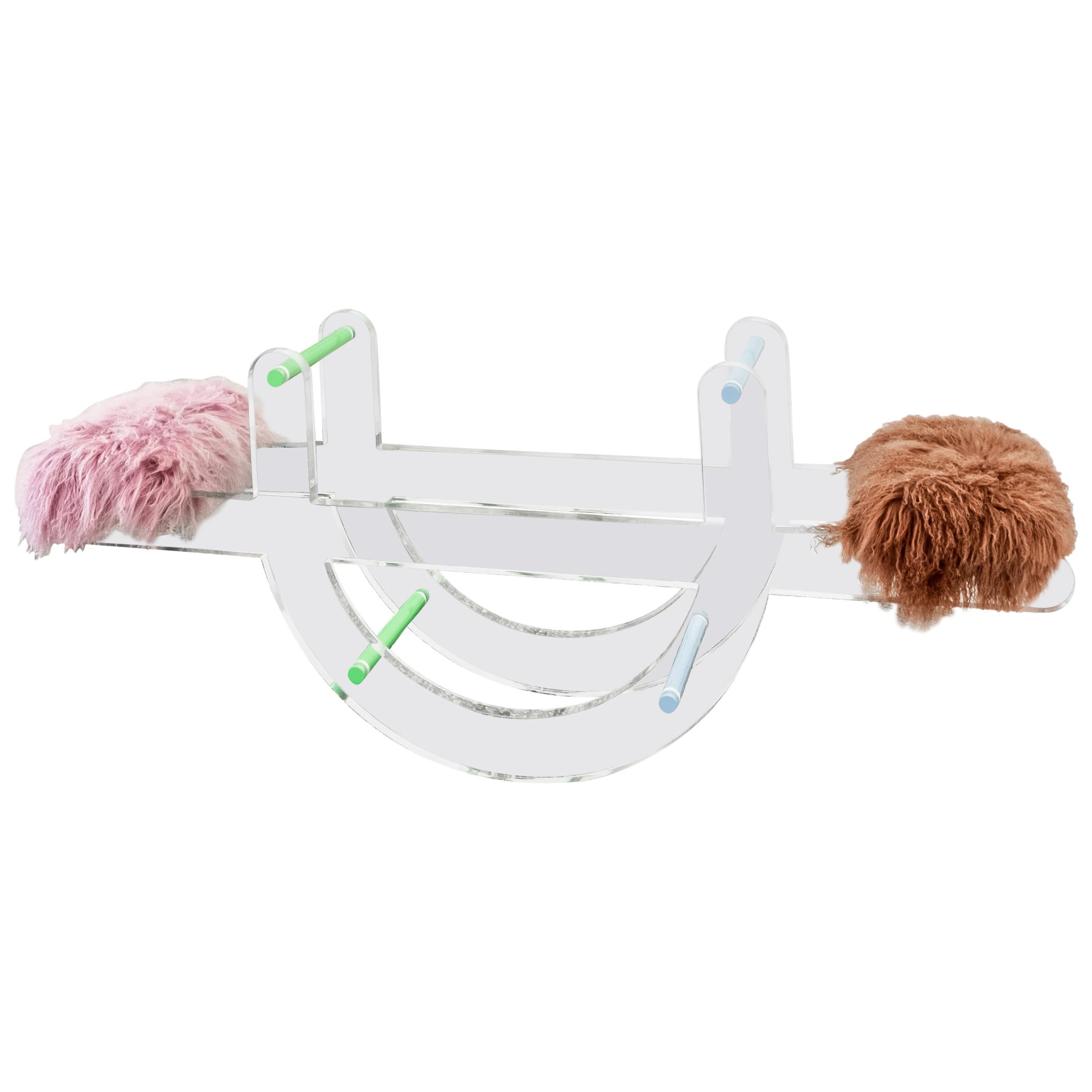 Twin Pops Seesaw with Tibetan Lamb Cushions