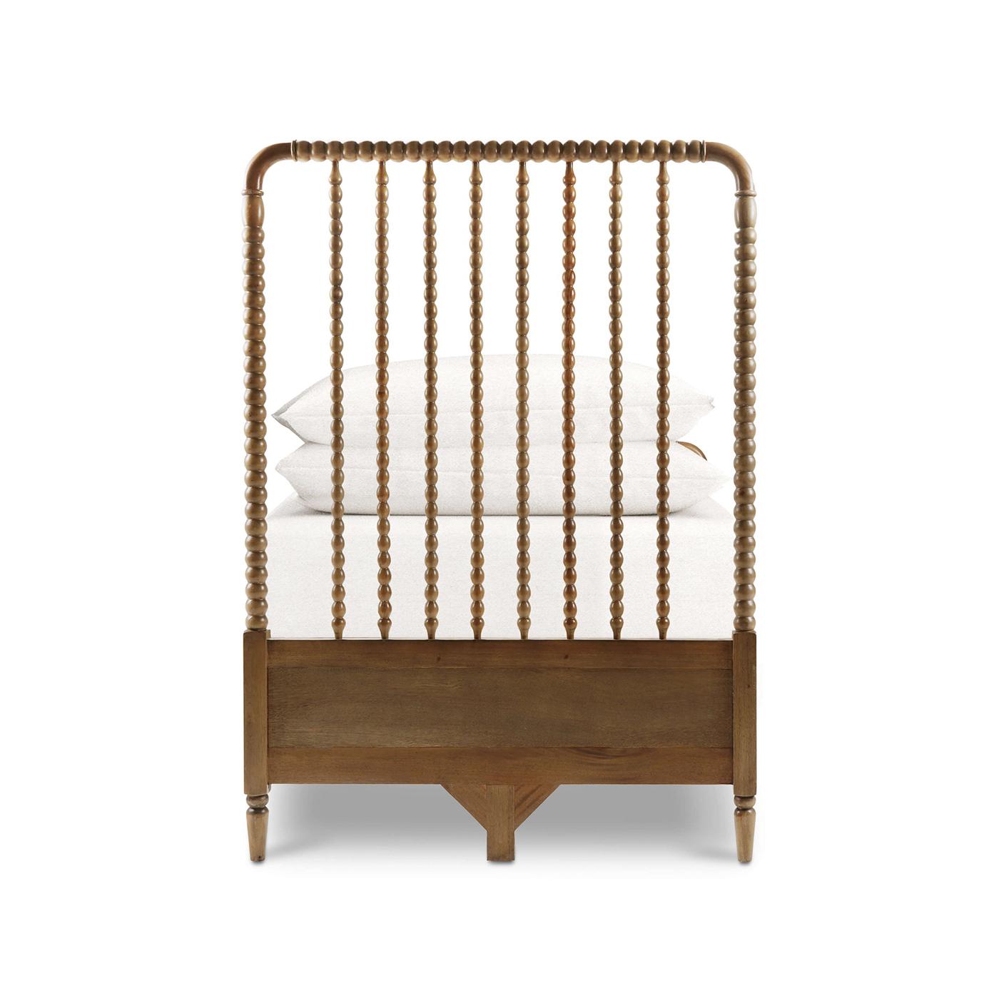 Asian Twin Size Spindle Bed Frame For Sale
