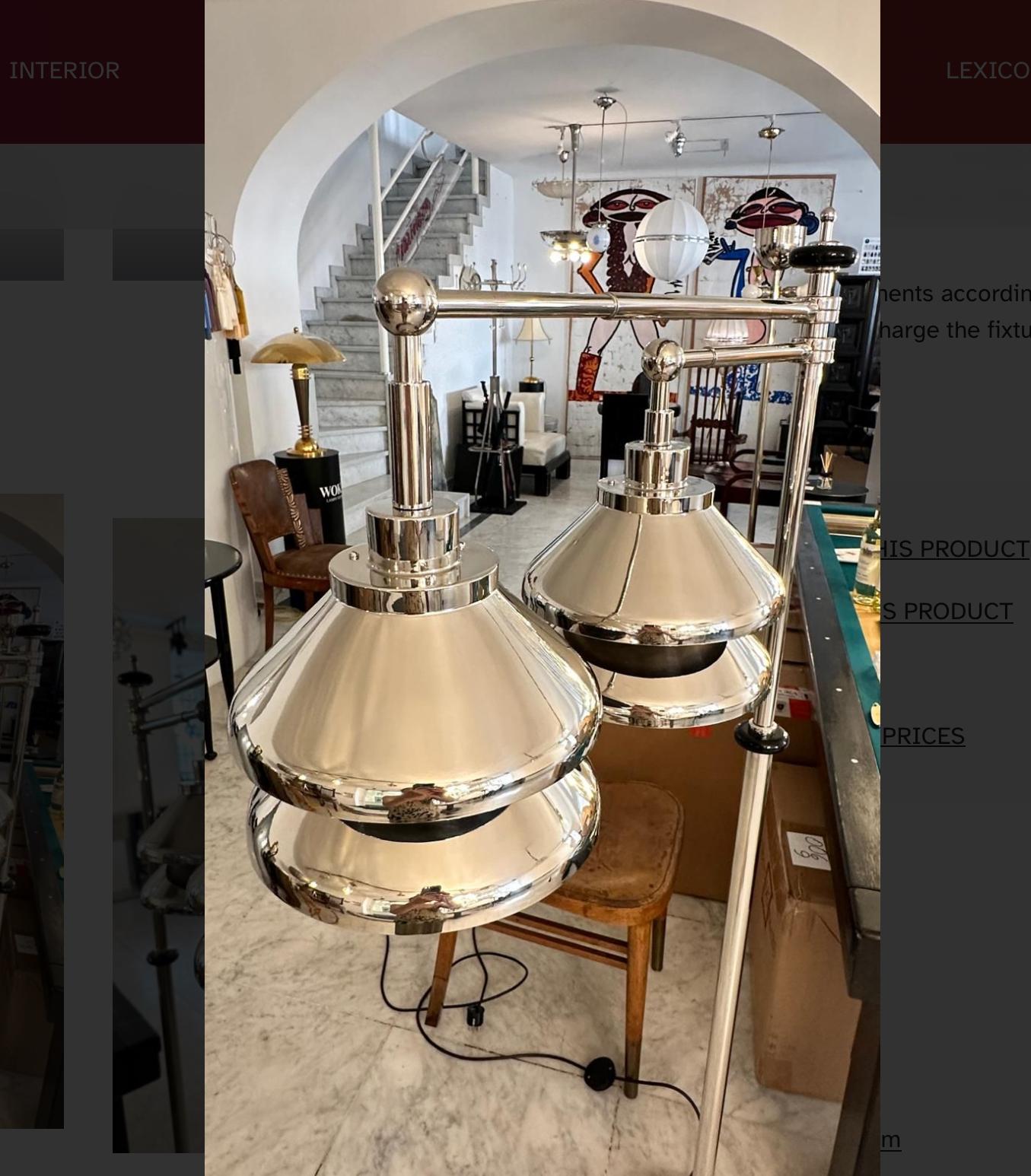 Swiveling Floor Lamp, developed and built in 1974 after architects draft by Popp Leuchtenbau, which was taken over by Thonet & Karolinsky and finally by WOKA LAMPS VIENNA - an anti-glare devise in built in the shades
All electrical components