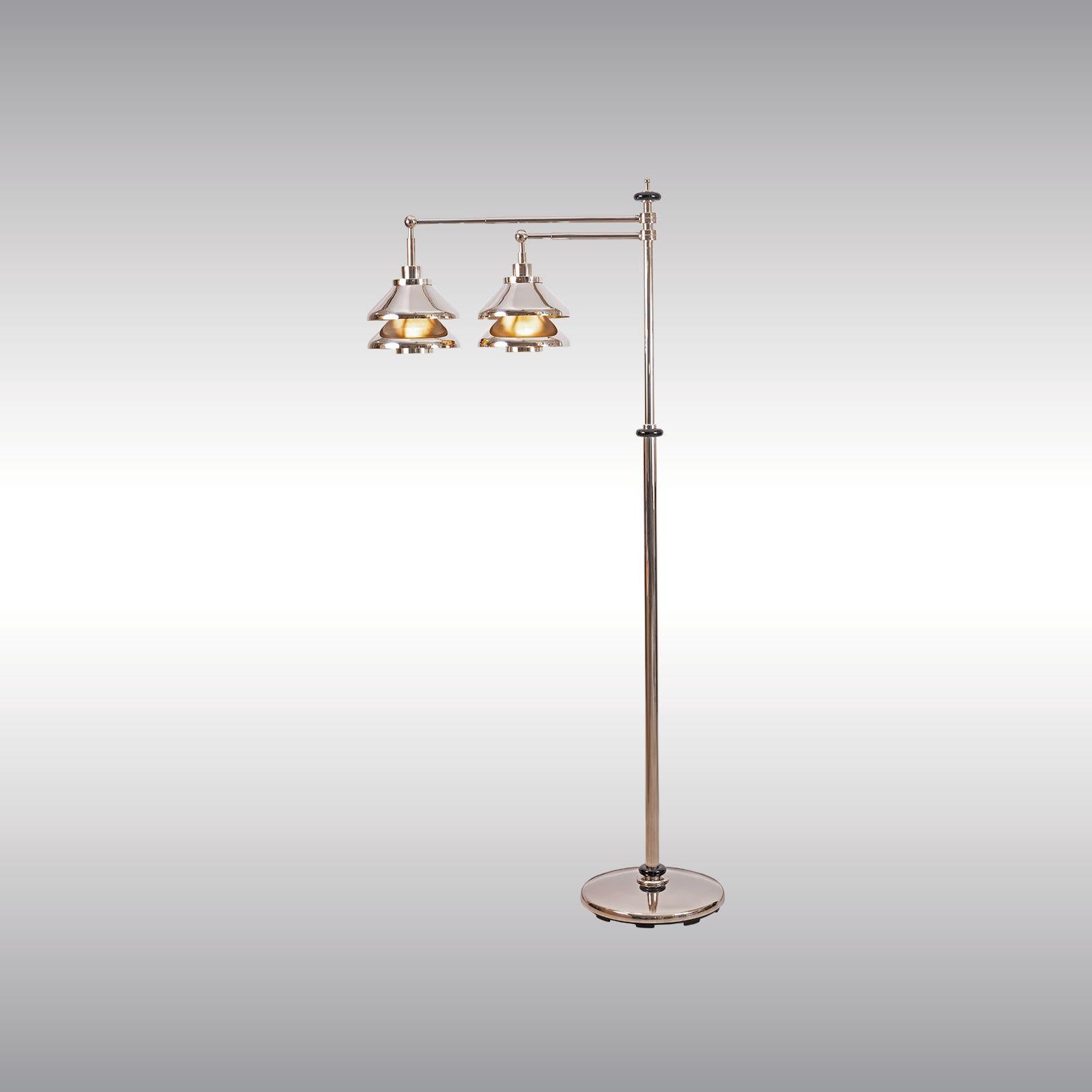 „Twin“ Swiveling Floor Lamp, developed and built in 1974 - New by Woka In New Condition For Sale In Vienna, AT