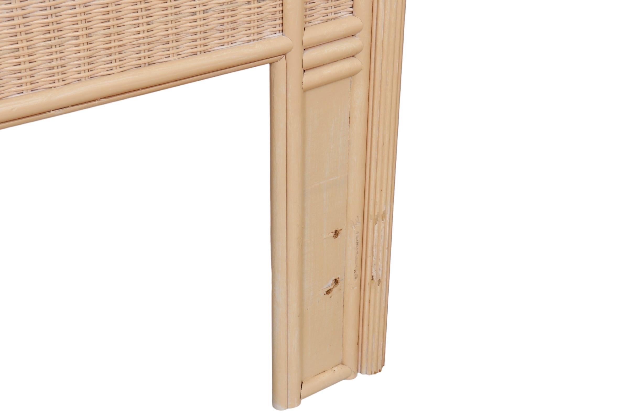 Twin Tan Wicker Headboards - a Pair 1