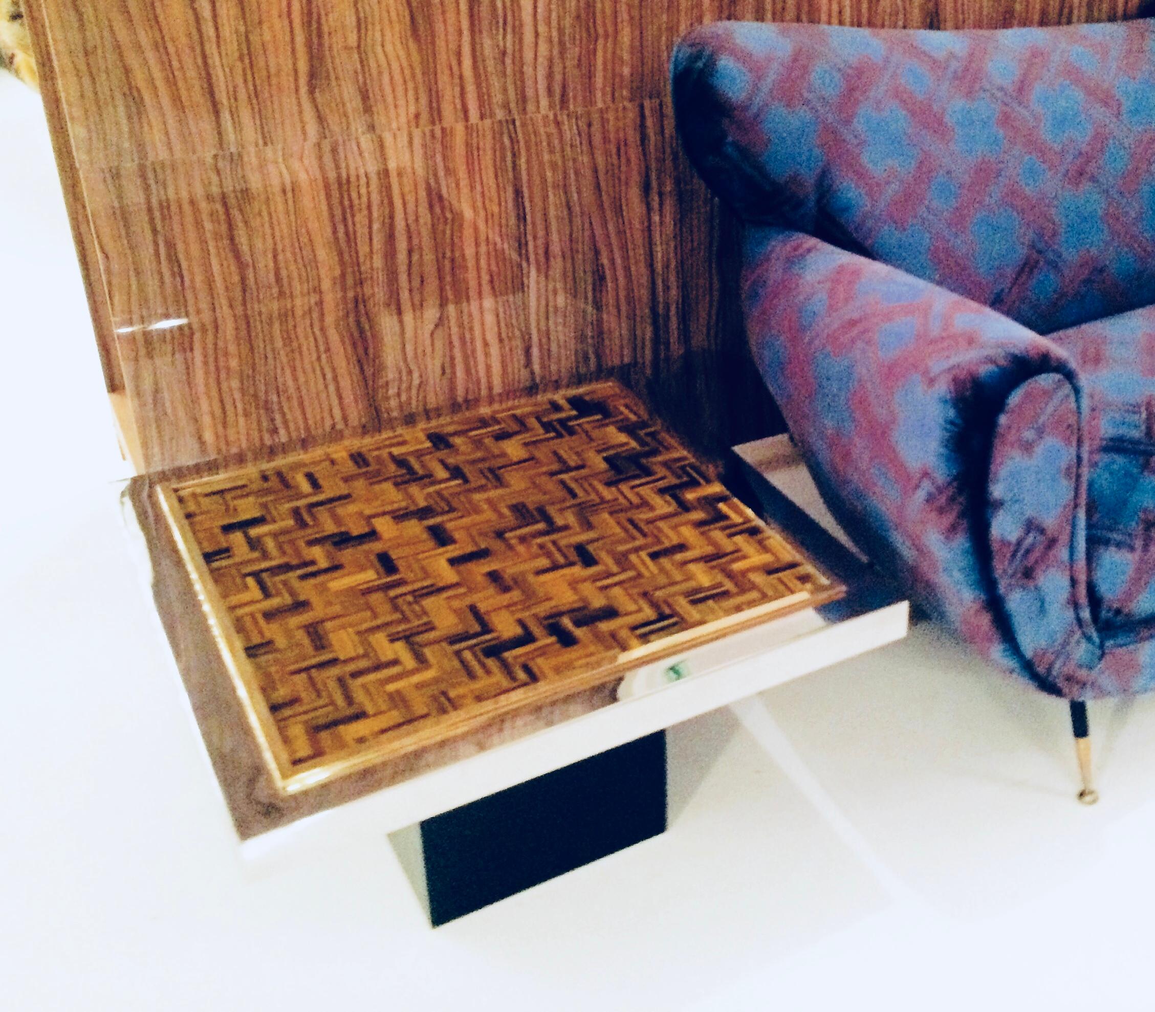 'Twin Tiger' Side Tables in Tiger Eye, Stainless Steel and Brass In New Condition For Sale In Madrid, ES