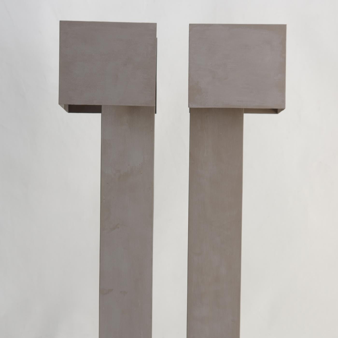 Italian Twin Towers Light-Sculpture by Giorgio Cubeddu