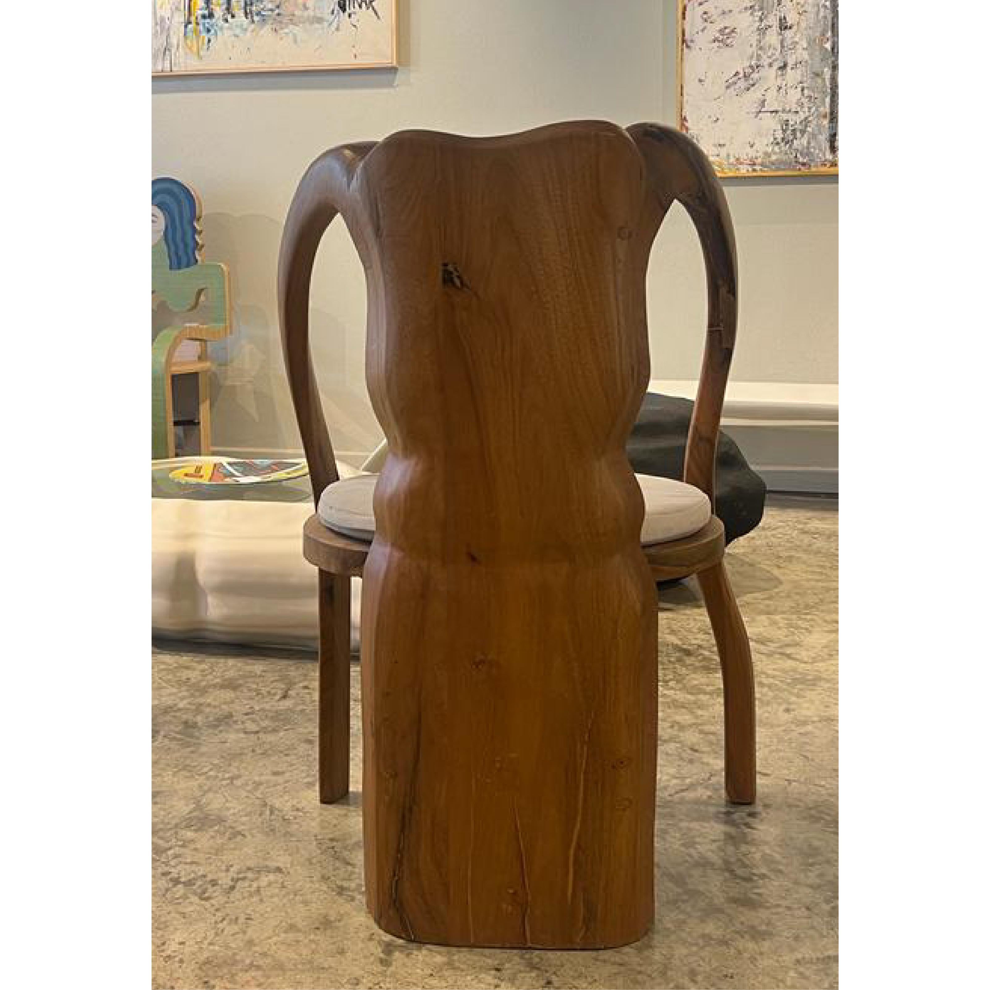 Zwilling -  Wood Stuhl (Ägyptisch) im Angebot