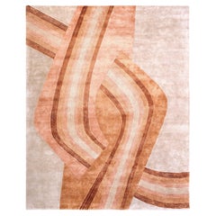 TWINER Hand Tufted Contemporary Rug in Gold and Rust Colours by Hands