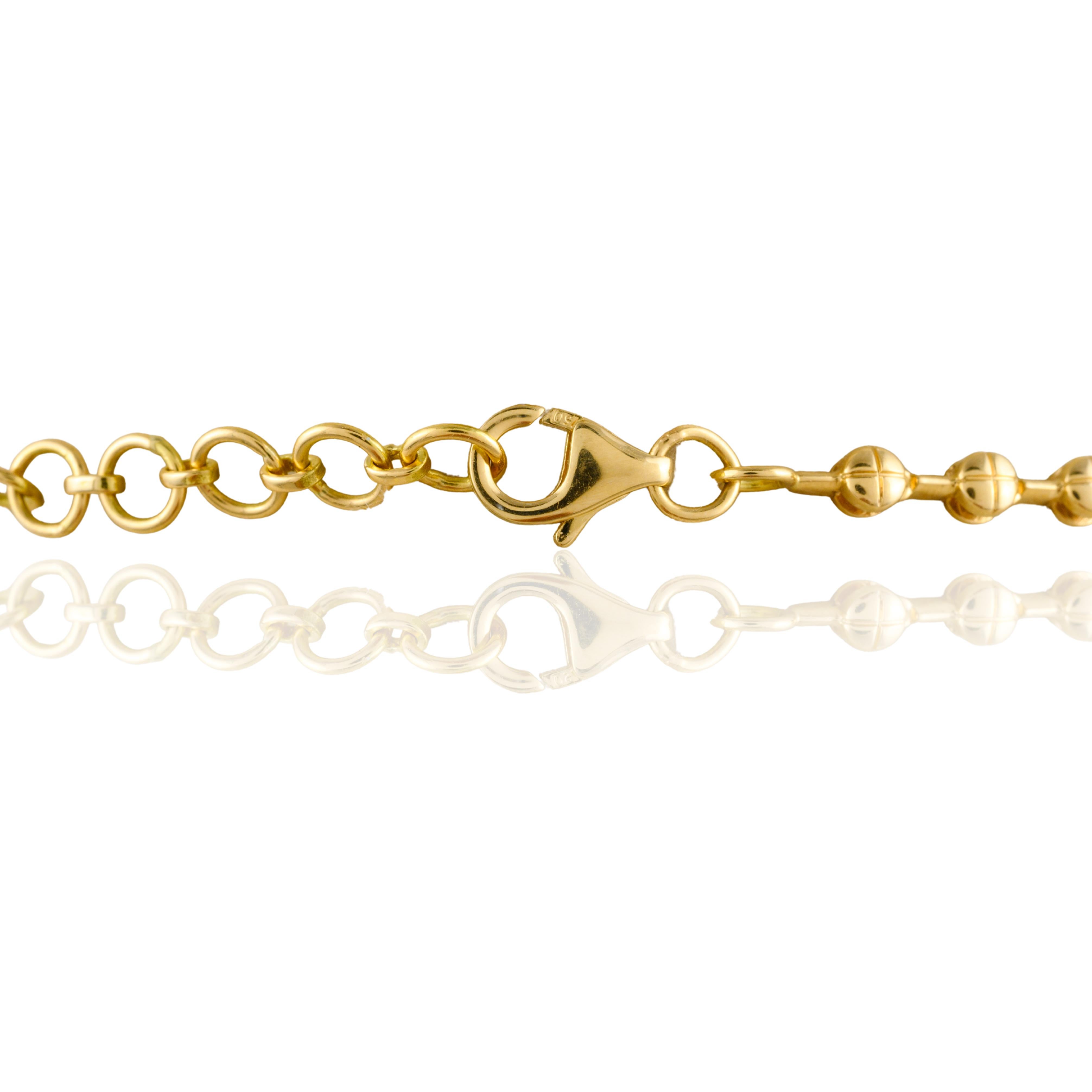 Moderne Collier étincelant de 4,12 carats en or jaune massif 18 carats, cadeau de grand-mère en vente