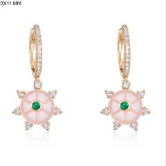 Twinkling Infinity 14K (or 18k upon request) Yellow Gold Diamond Drop Earrings