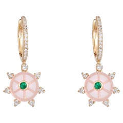 Twinkling Infinity 14K (or 18k upon request) Yellow Gold Diamond Drop Earrings