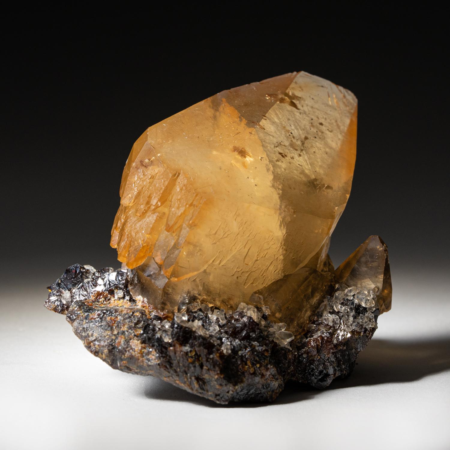 Other Twinned Golden Calcite Crystal from Elmwood Mine, Tennessee (153.1 grams) For Sale