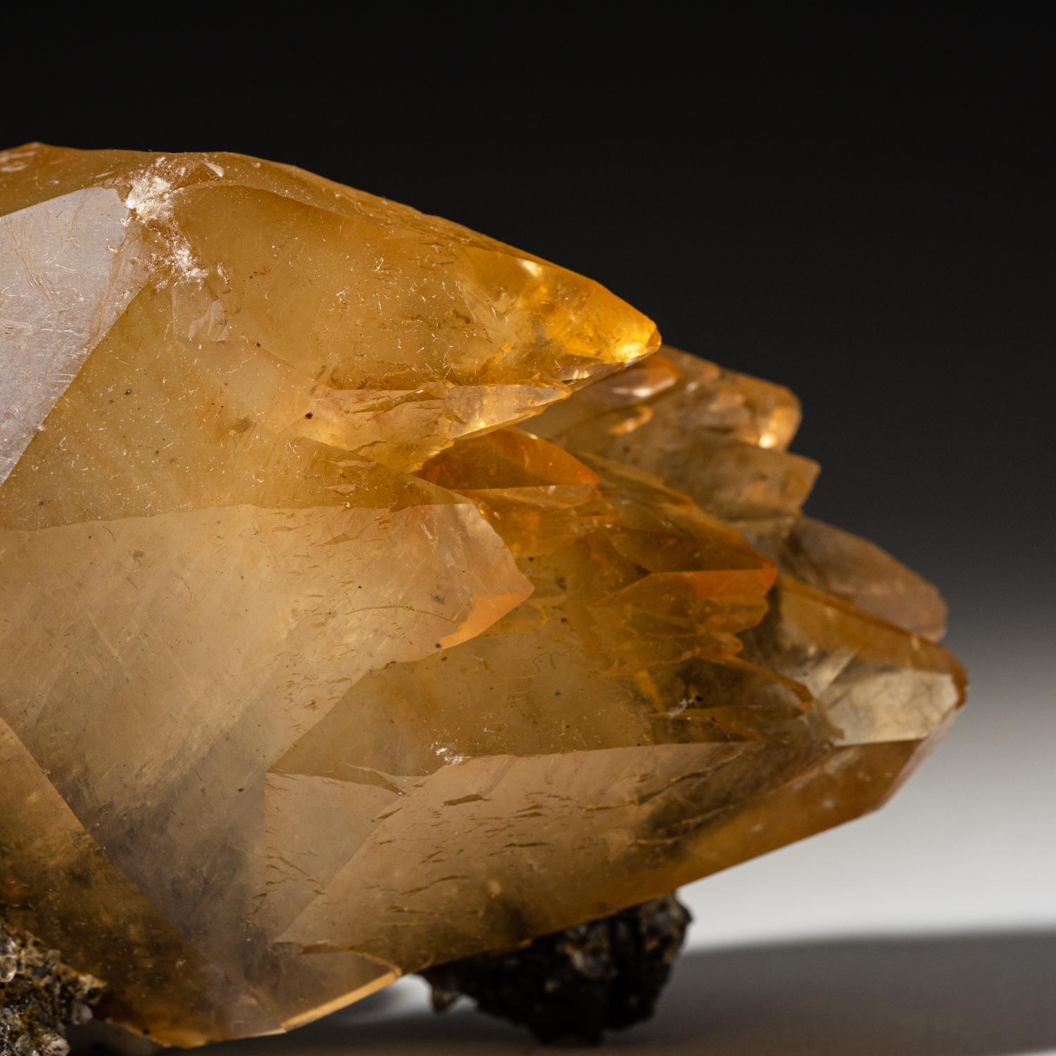 Other Twinned Golden Calcite Crystal from Elmwood Mine, Tennessee (283.3 grams) For Sale