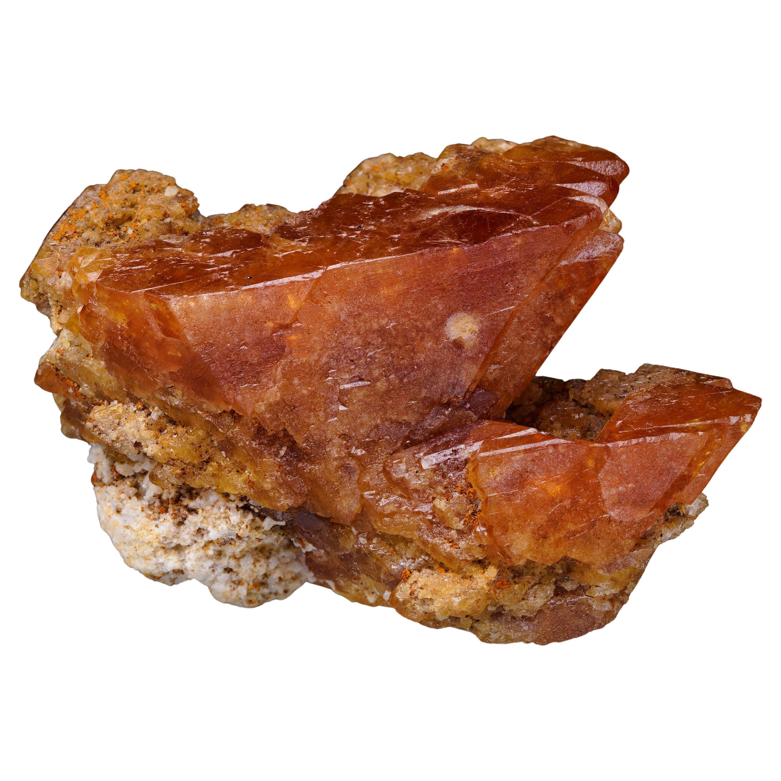 Twinned Scheelite Crystal Pair From Ping Wu Mine