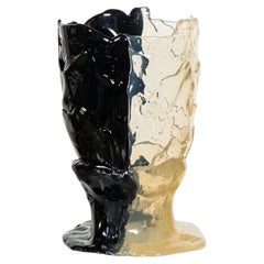 Twins C Vase (Large), Clear and Matte Black by Gaetano Pesce