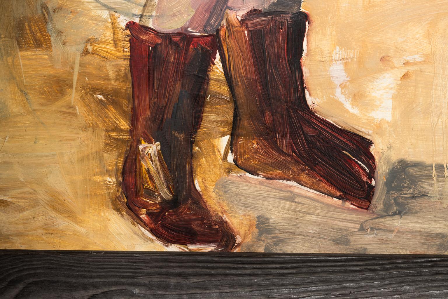 „Twins“ Gemälde, Öl auf Karton von Timothy Behrends im Angebot 5