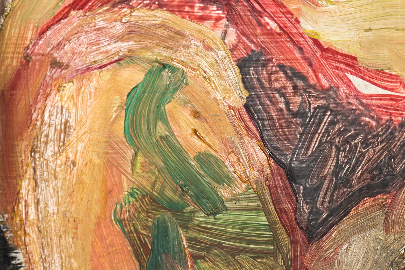 „Twins“ Gemälde, Öl auf Karton von Timothy Behrends im Angebot 1