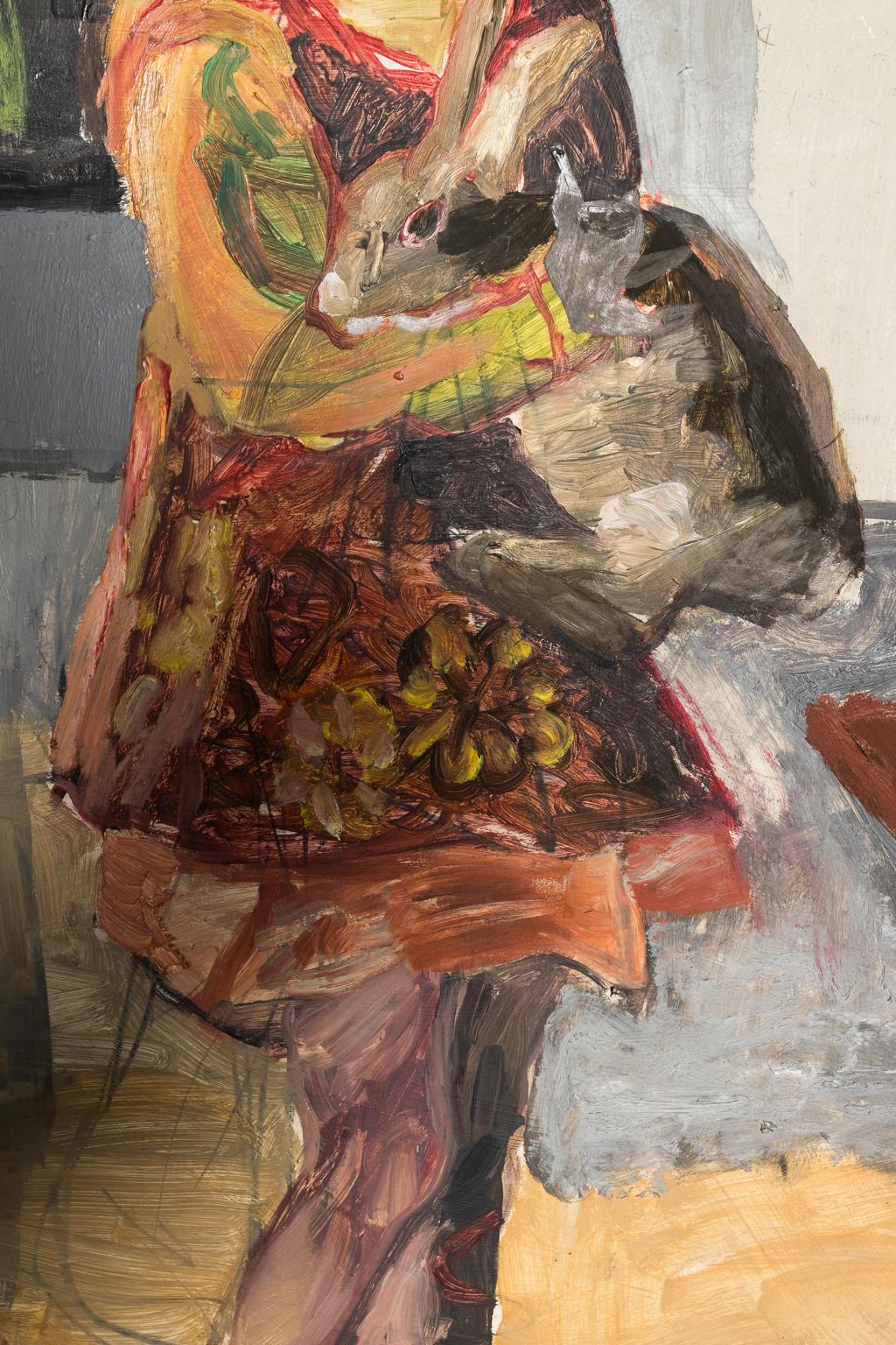 „Twins“ Gemälde, Öl auf Karton von Timothy Behrends im Angebot 4