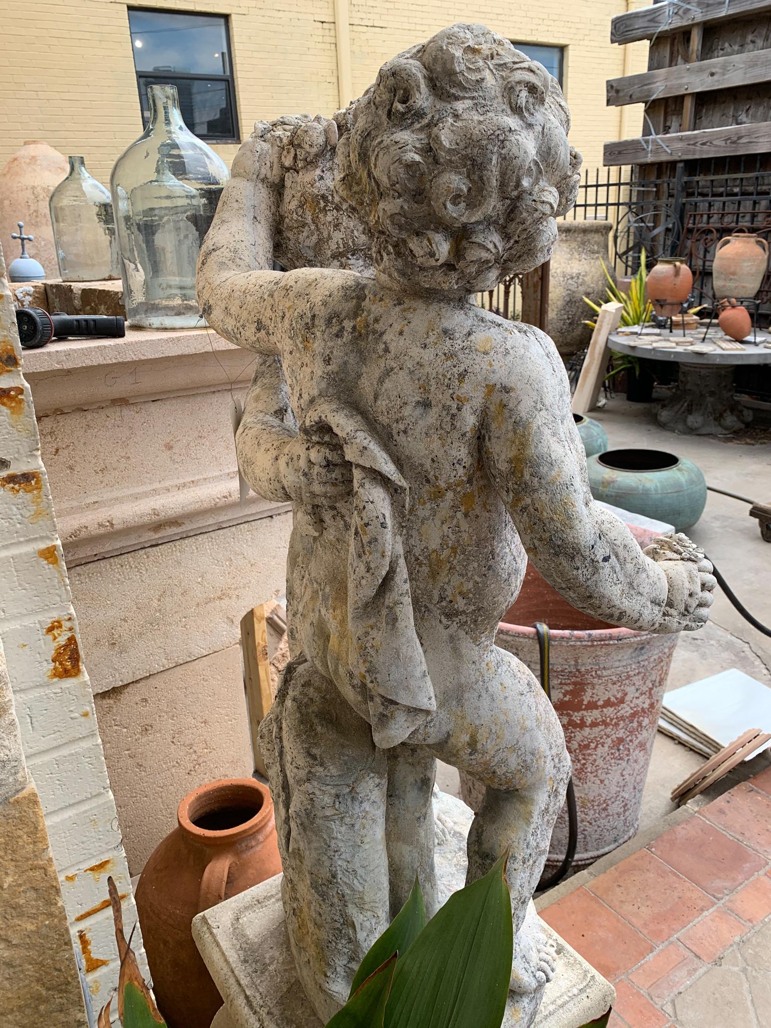 20th Century Twins Statue from Provence, France For Sale