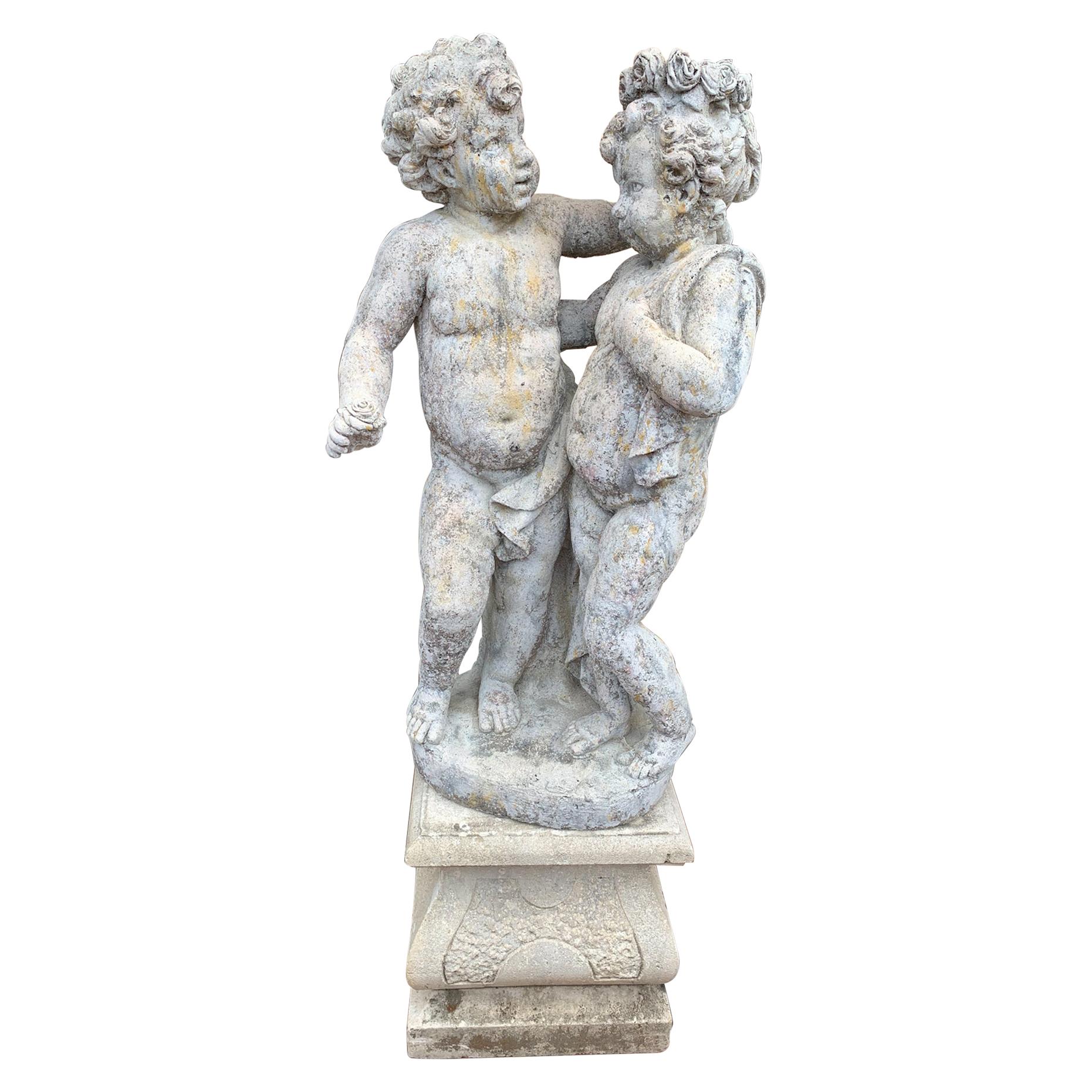 Twins Statue from Provence, France For Sale