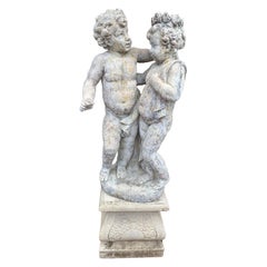 Vintage Twins Statue from Provence, France