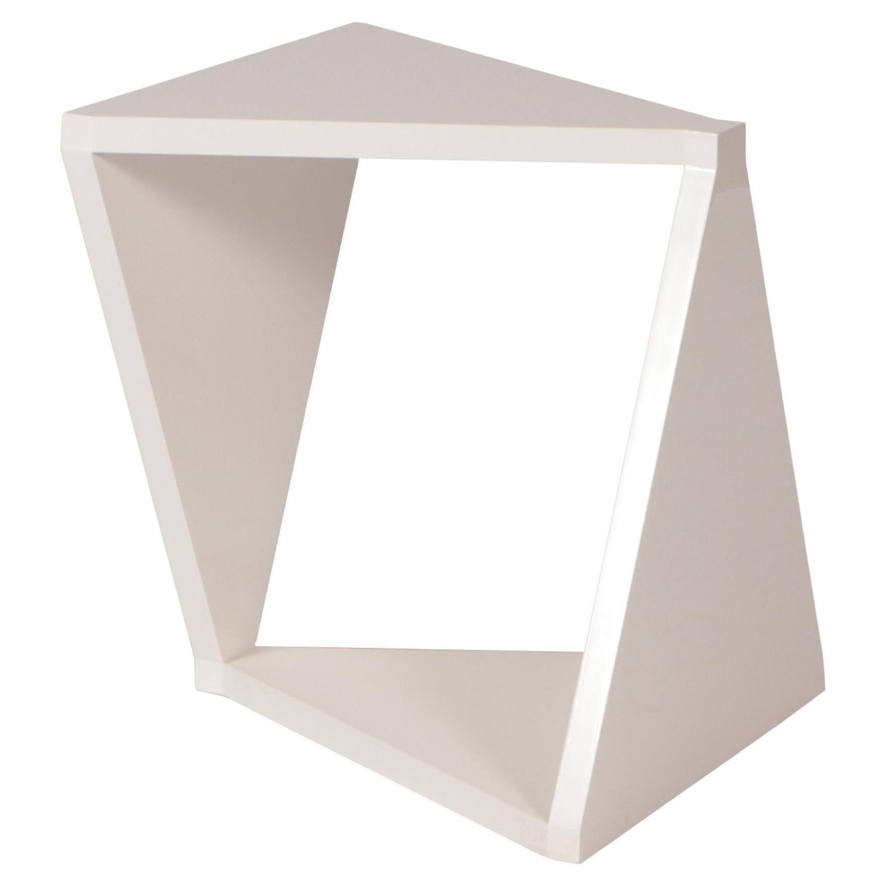 "Twins" White High Gloss Side Table Designed by Maximilian Eicke for Max ID NY For Sale