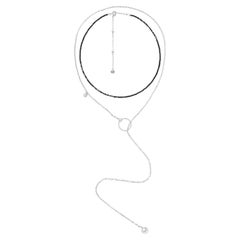 Twique Necklace Set in Sterling Silver, Black Spinel & Freshwater Pearls by O Sh