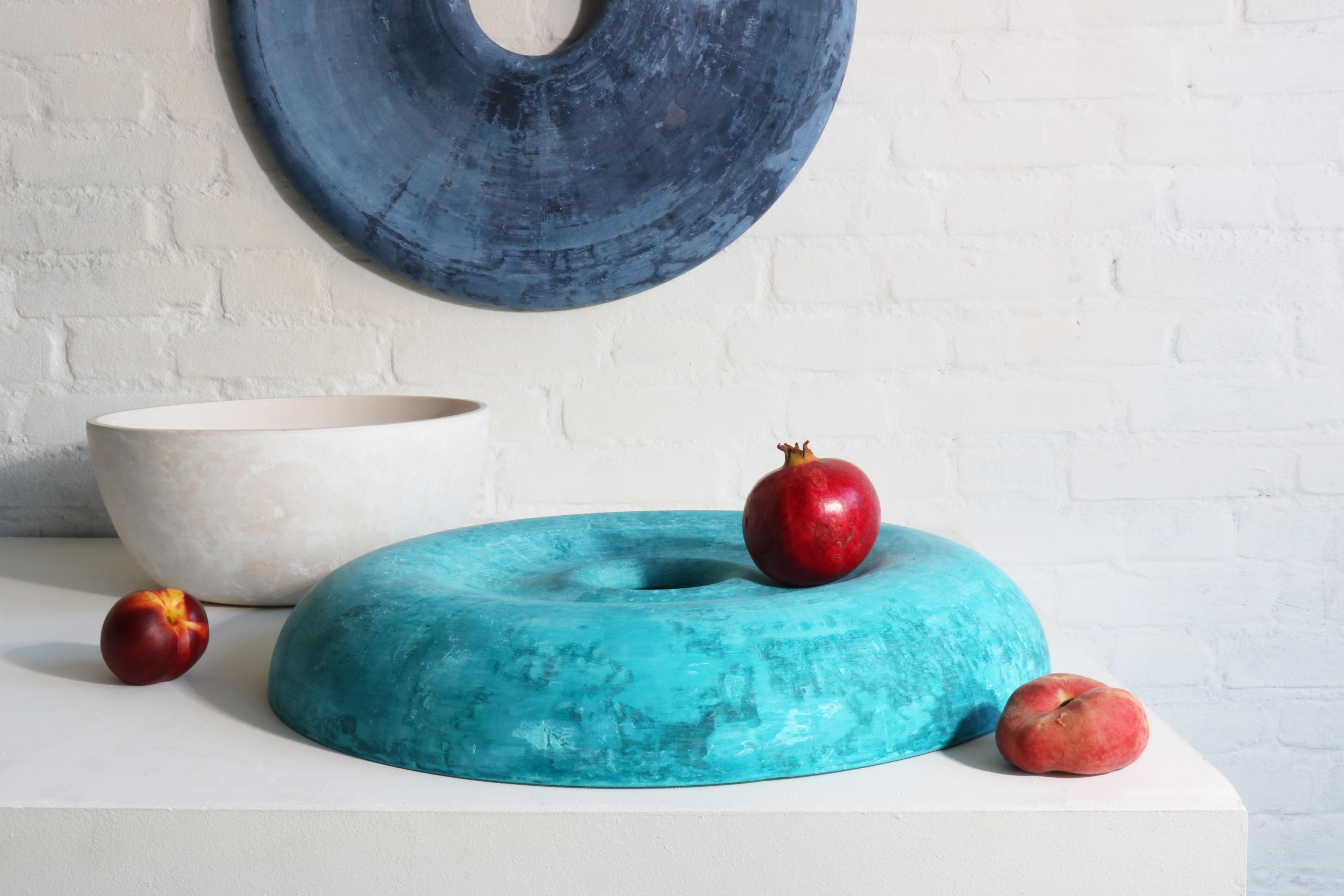 Modern Twirl Bowl Ocean Blue by Lenny Stöpp For Sale