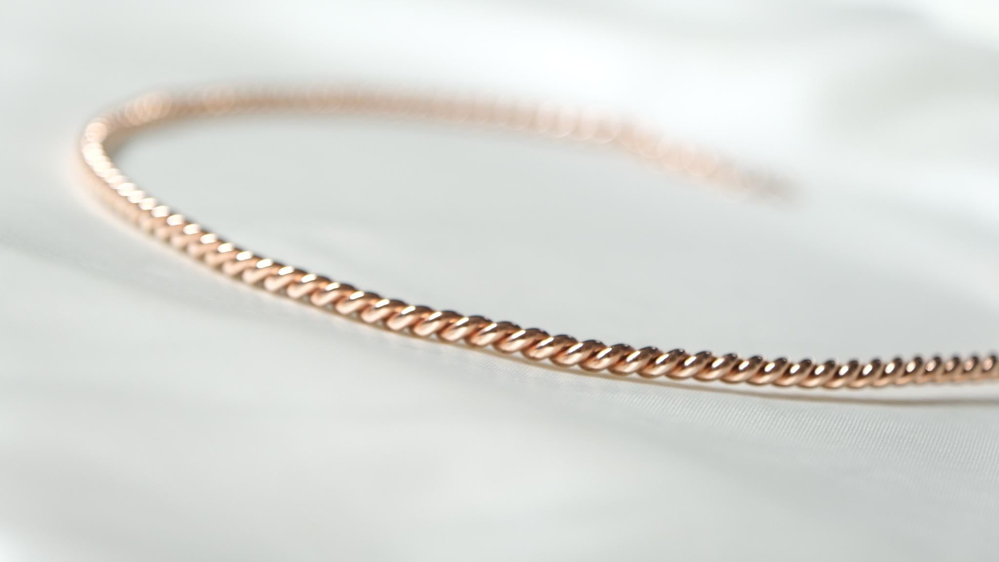 Product Details:

The Twirl Torc Necklace is an unparalleled piece, that is classic in design yet chic and very trendy. Can be worn on its own for that bold look or styled with a dainty necklace for the ultimate stack. Officially Hallmarked at the