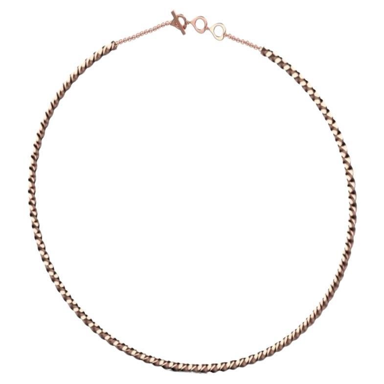 Collier Twirl Torc, or rose 18 carats