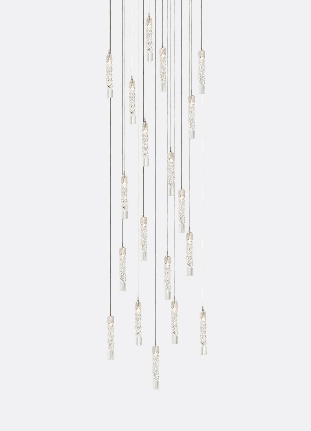 Lámpara colgante de cristal soplado Twist 19 de Shakuff Vidrio en venta
