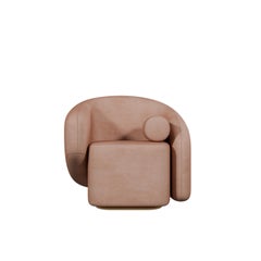 Fauteuil Twist en Easy clean - Corail fait main par Murmurio