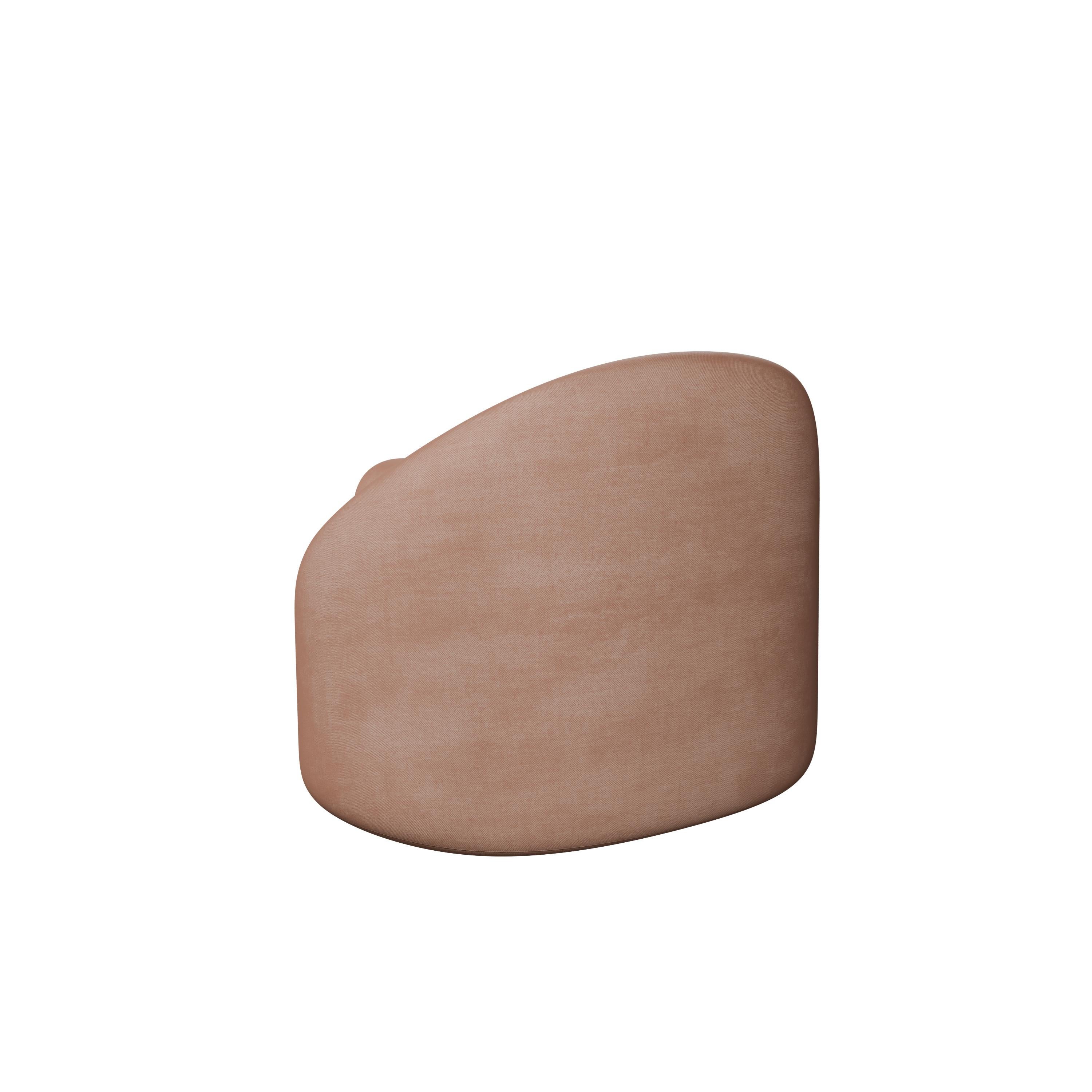 Twist Sessel in Easy clean - Koralle handgefertigt von Murmurio (Moderne) im Angebot