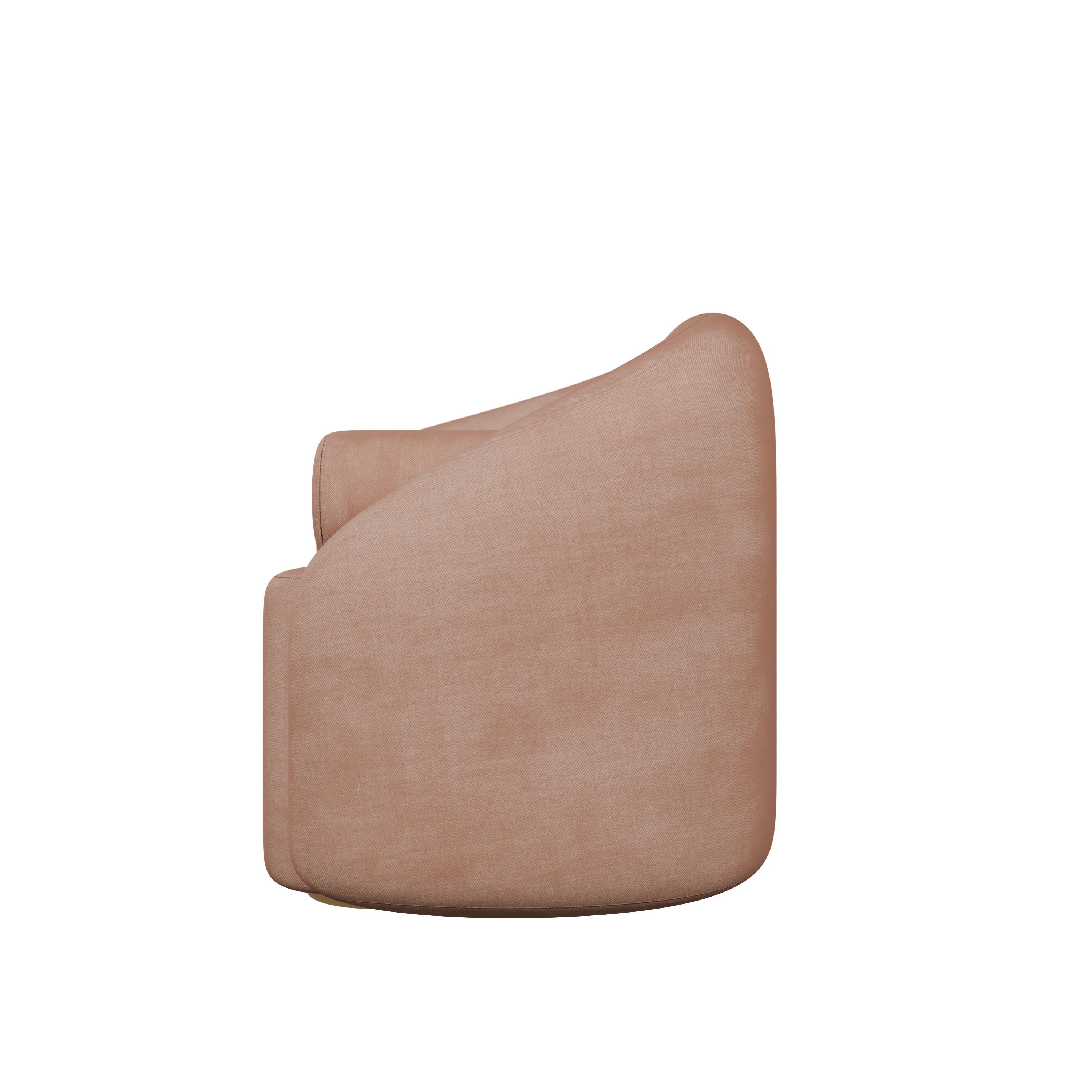Twist Sessel in Easy clean - Koralle handgefertigt von Murmurio im Zustand „Neu“ im Angebot in Lordelo, PT