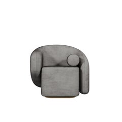 Twist armchair in Easy Clean - Grey handcrafted by Murmurio