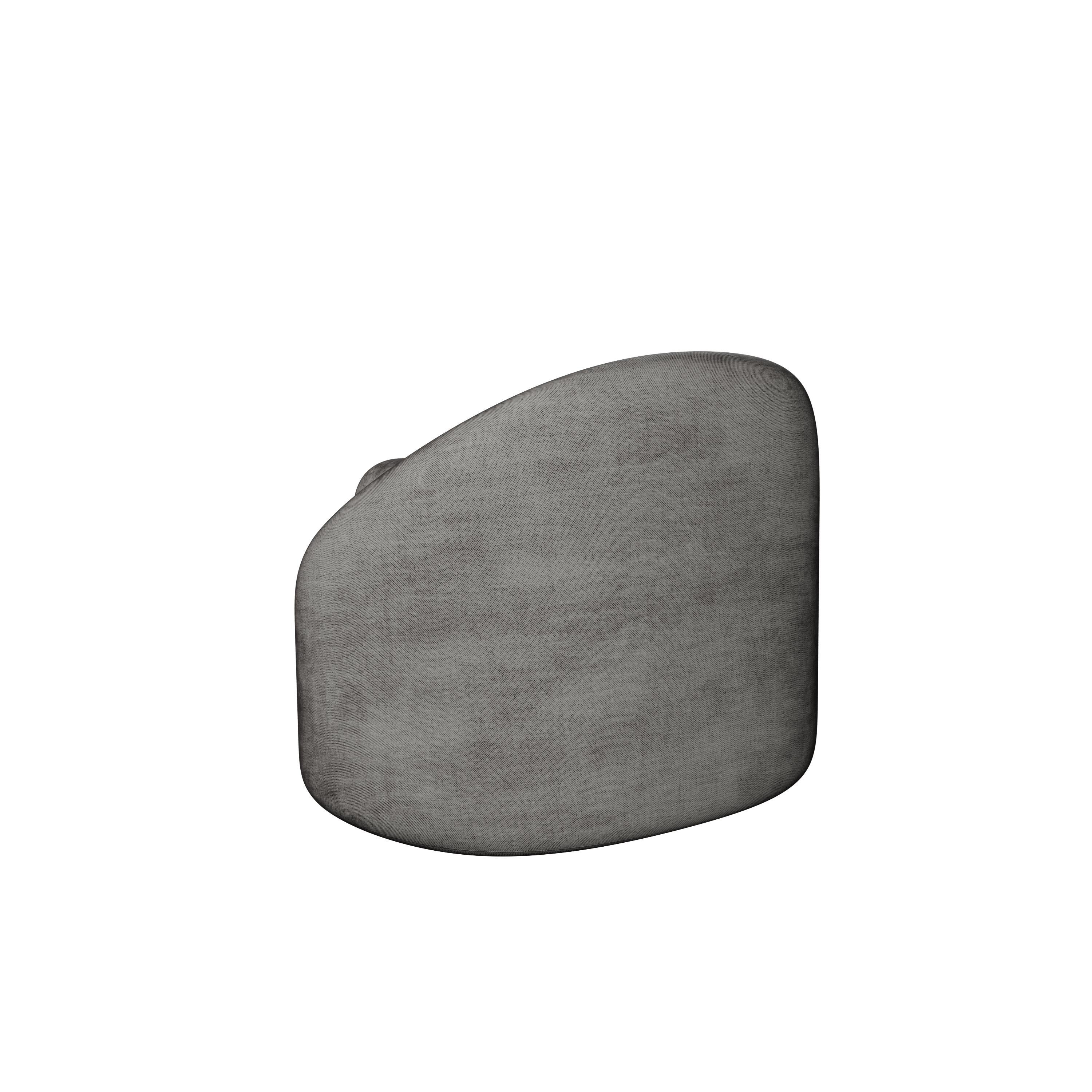 Moderno Poltrona Twist in Easy Clean - Grigio realizzata a mano da Murmurio in vendita