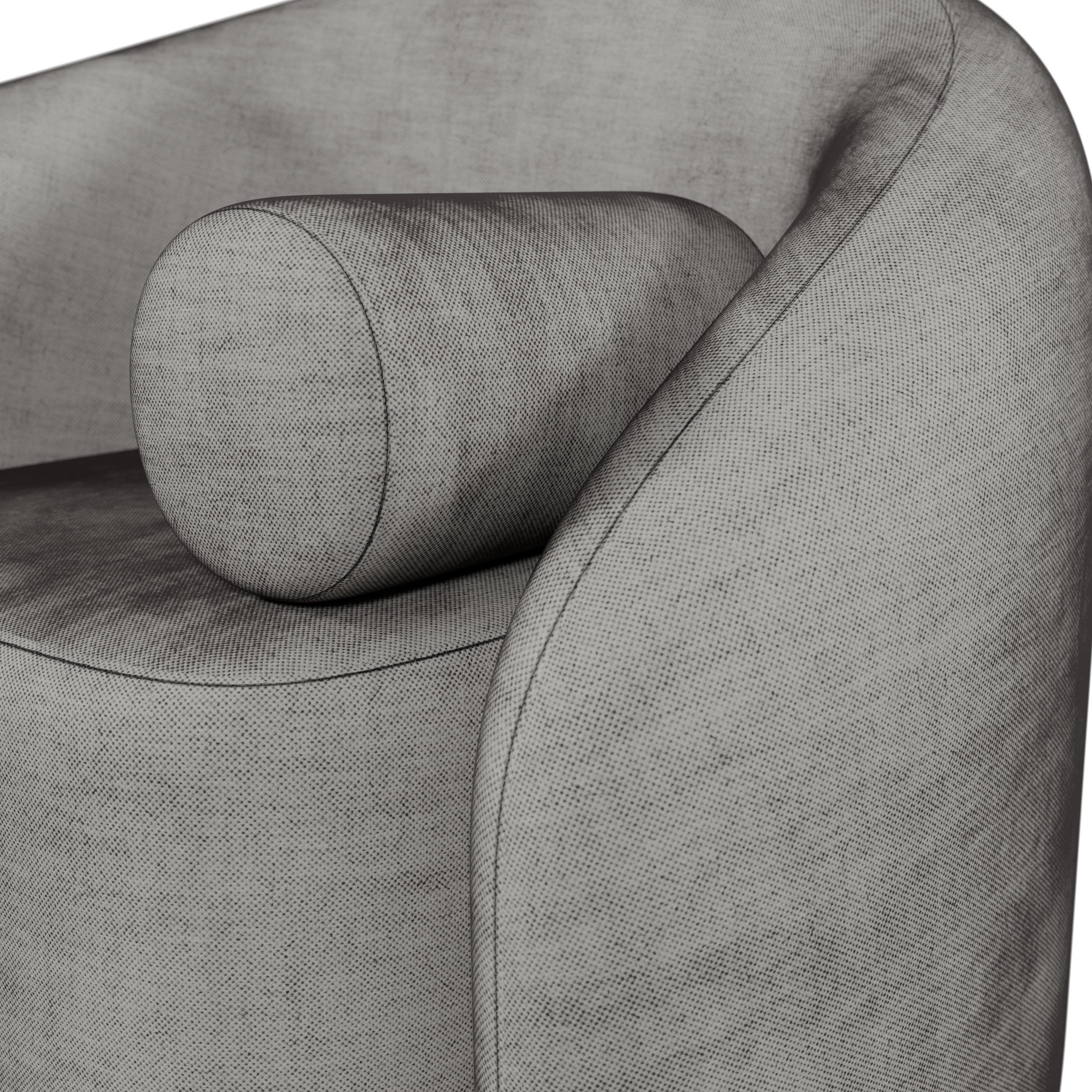 Oggetti in metallo Poltrona Twist in Easy Clean - Grigio realizzata a mano da Murmurio in vendita