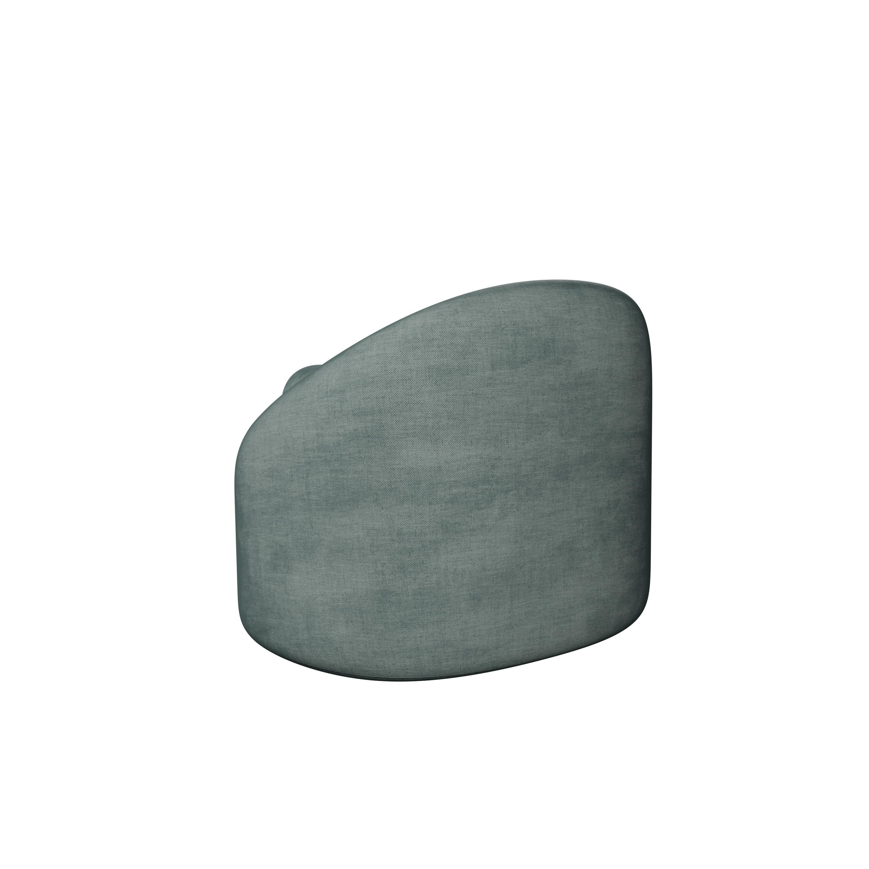 Modern Twist armchair in Easy Clean - Teal handcrafted by Murmurio For Sale