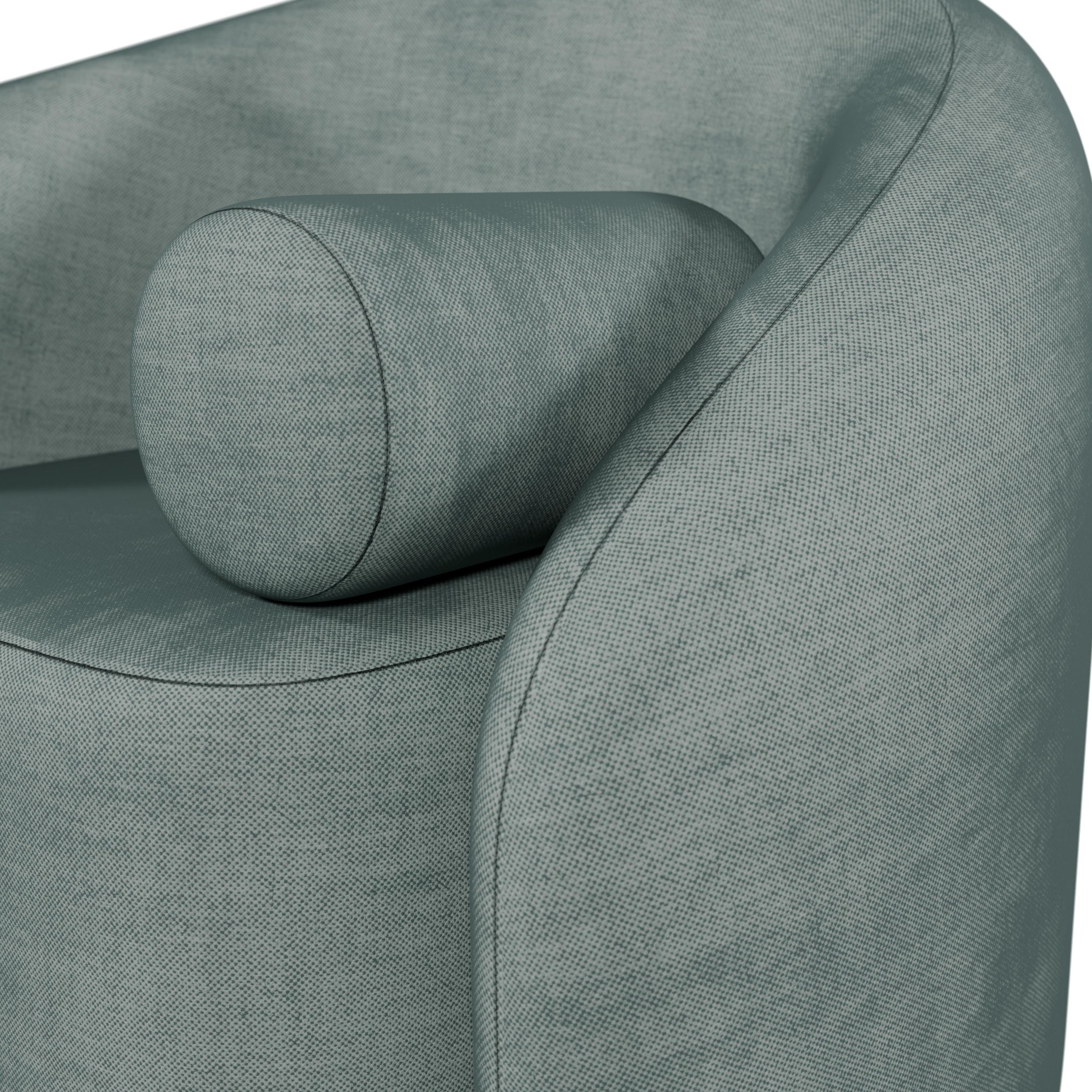 Metalwork Twist armchair in Easy Clean - Teal handcrafted by Murmurio For Sale