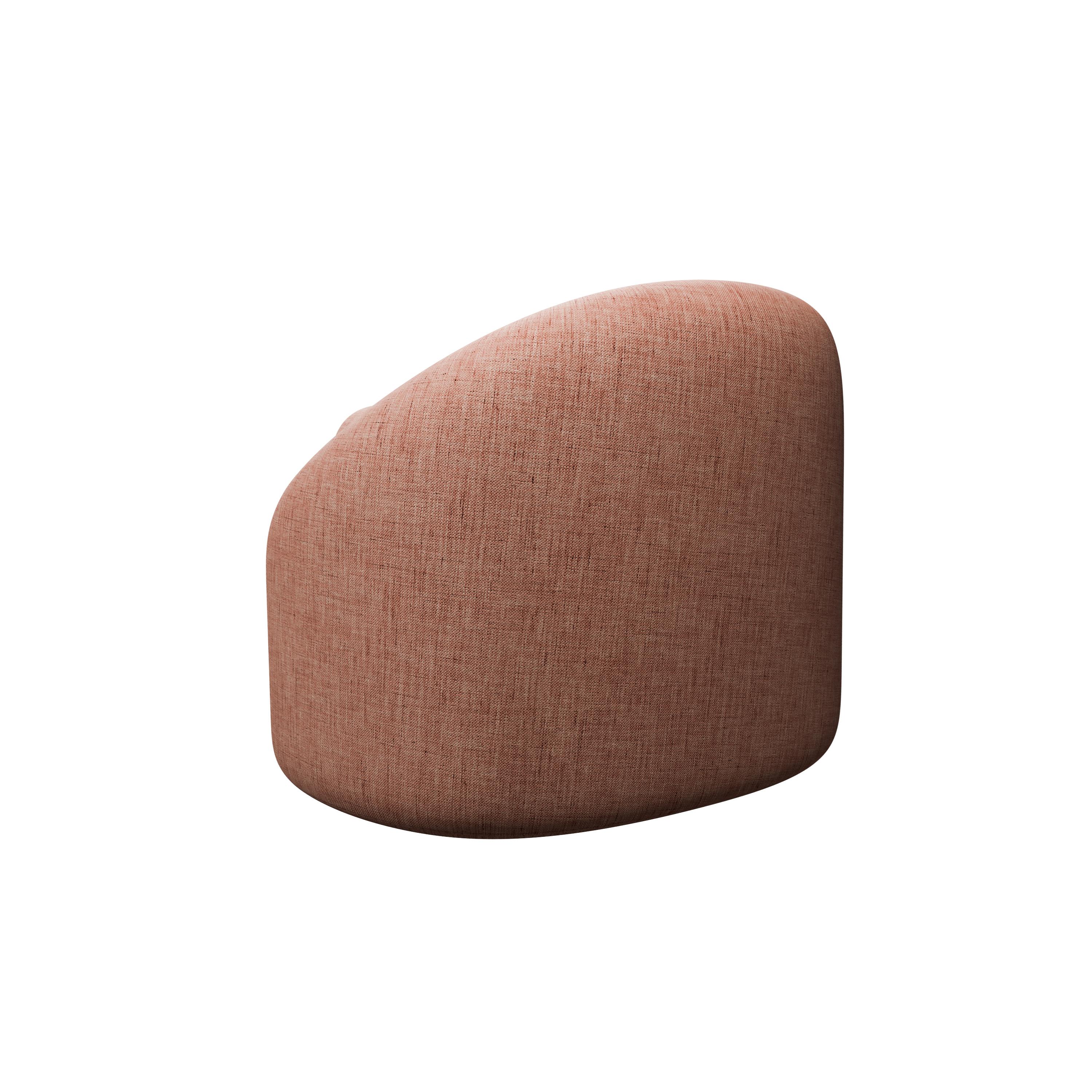 Moderne Fauteuil Twist avec tissage uni couleur chair, fabriqué à la main par Murmurio en vente