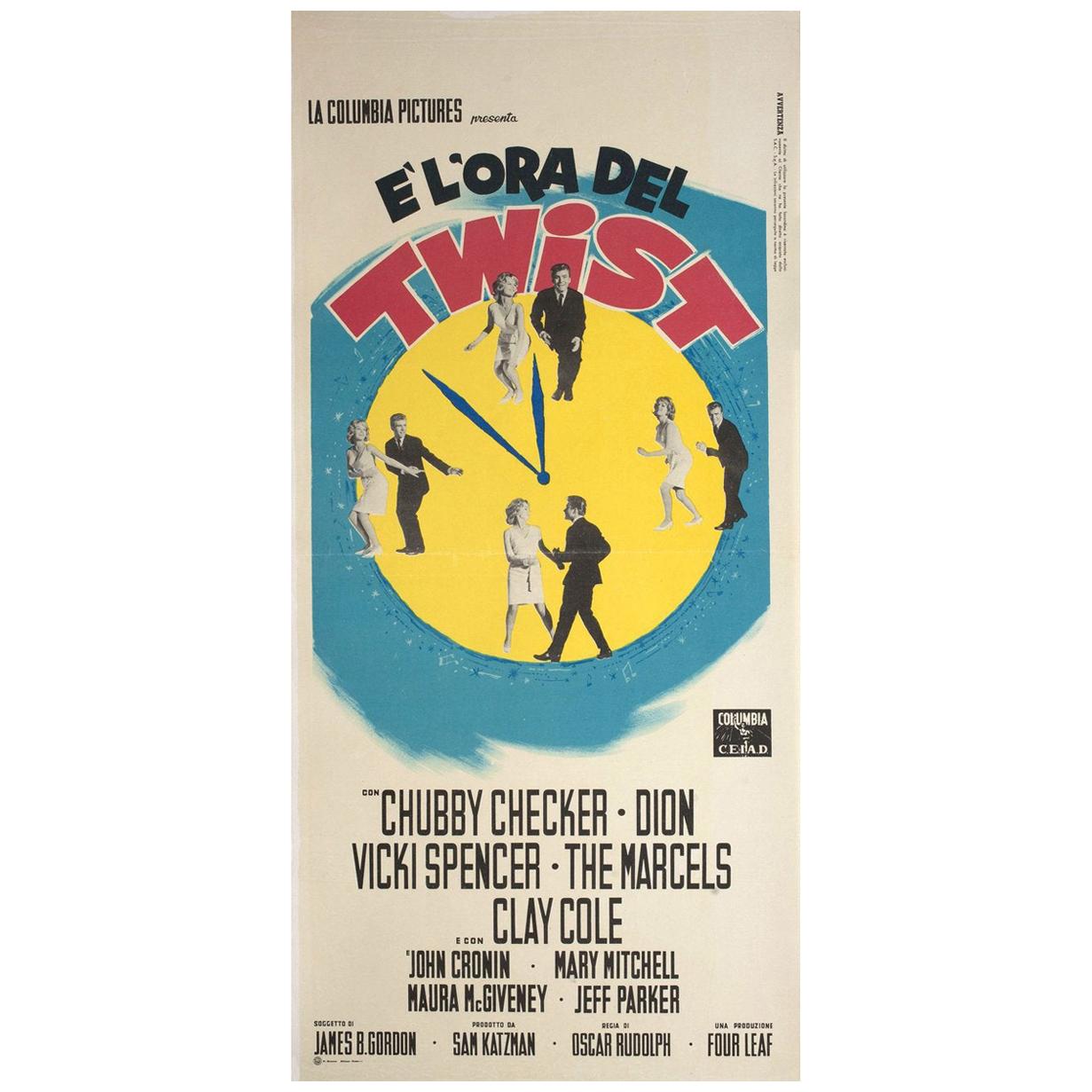 Twist Around the Clock 1961 Italian Locandina Film Poster For Sale
